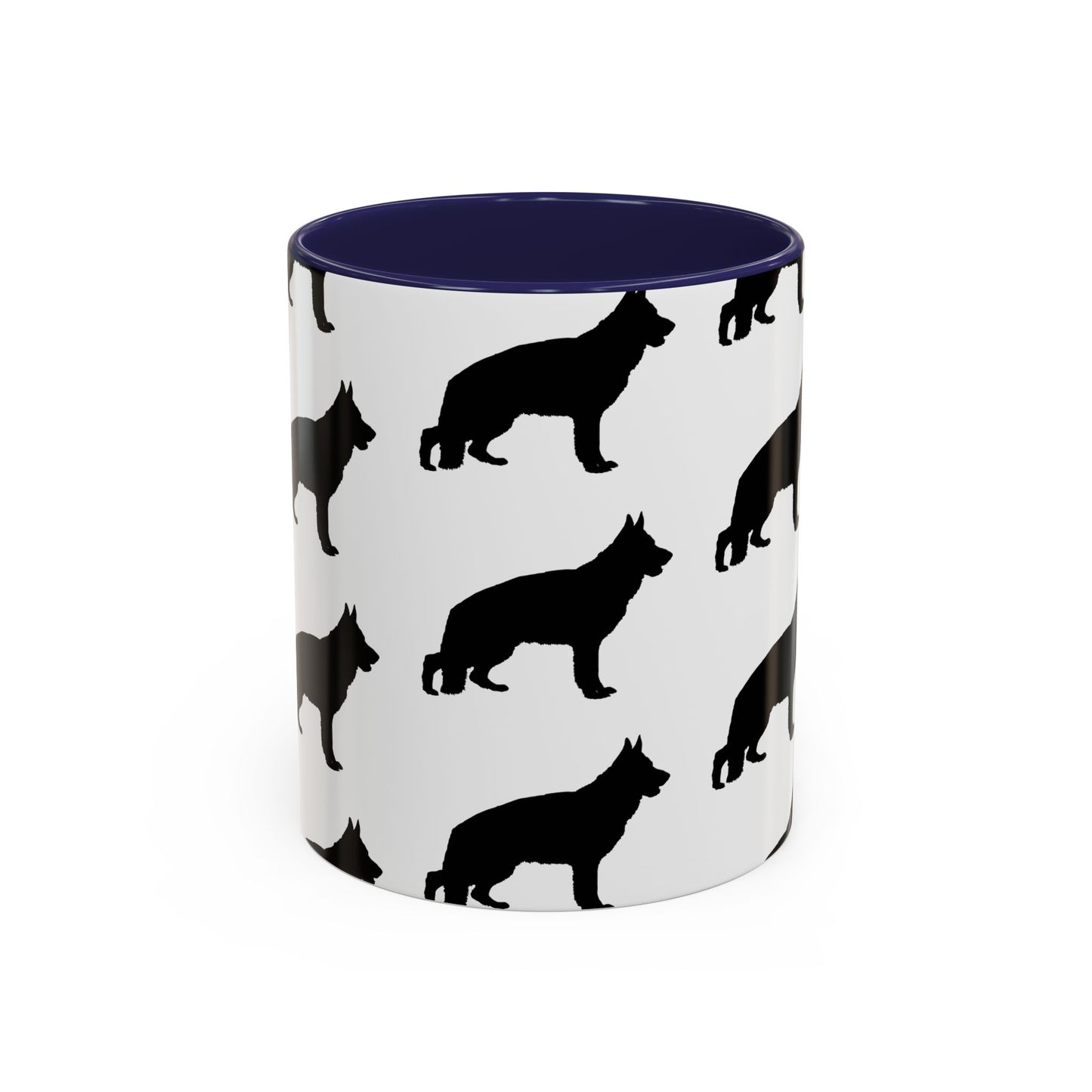 German Shepherd Silhouette 2-Tone Coffee Mug