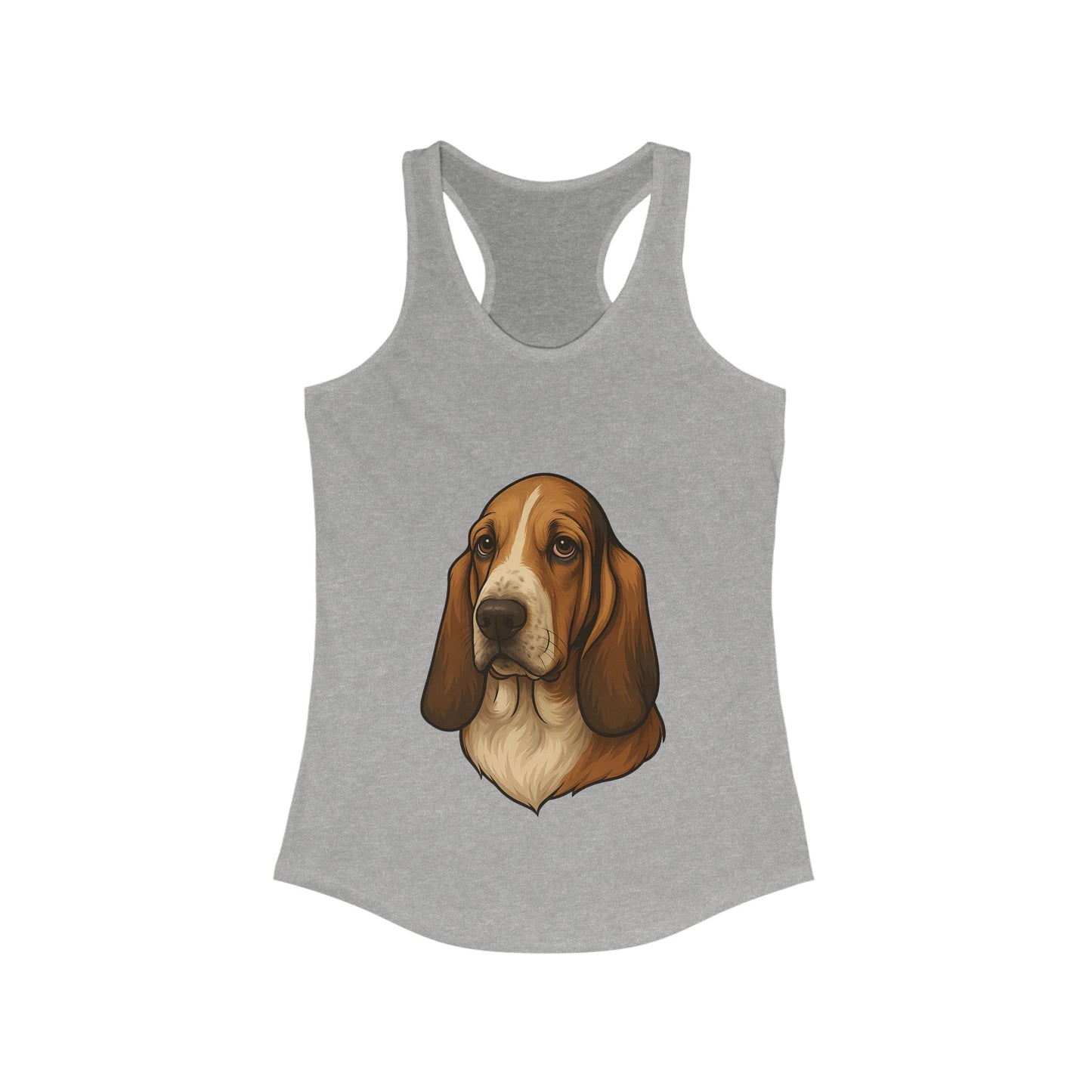 Basset Hound Head Women's Racerback Tank