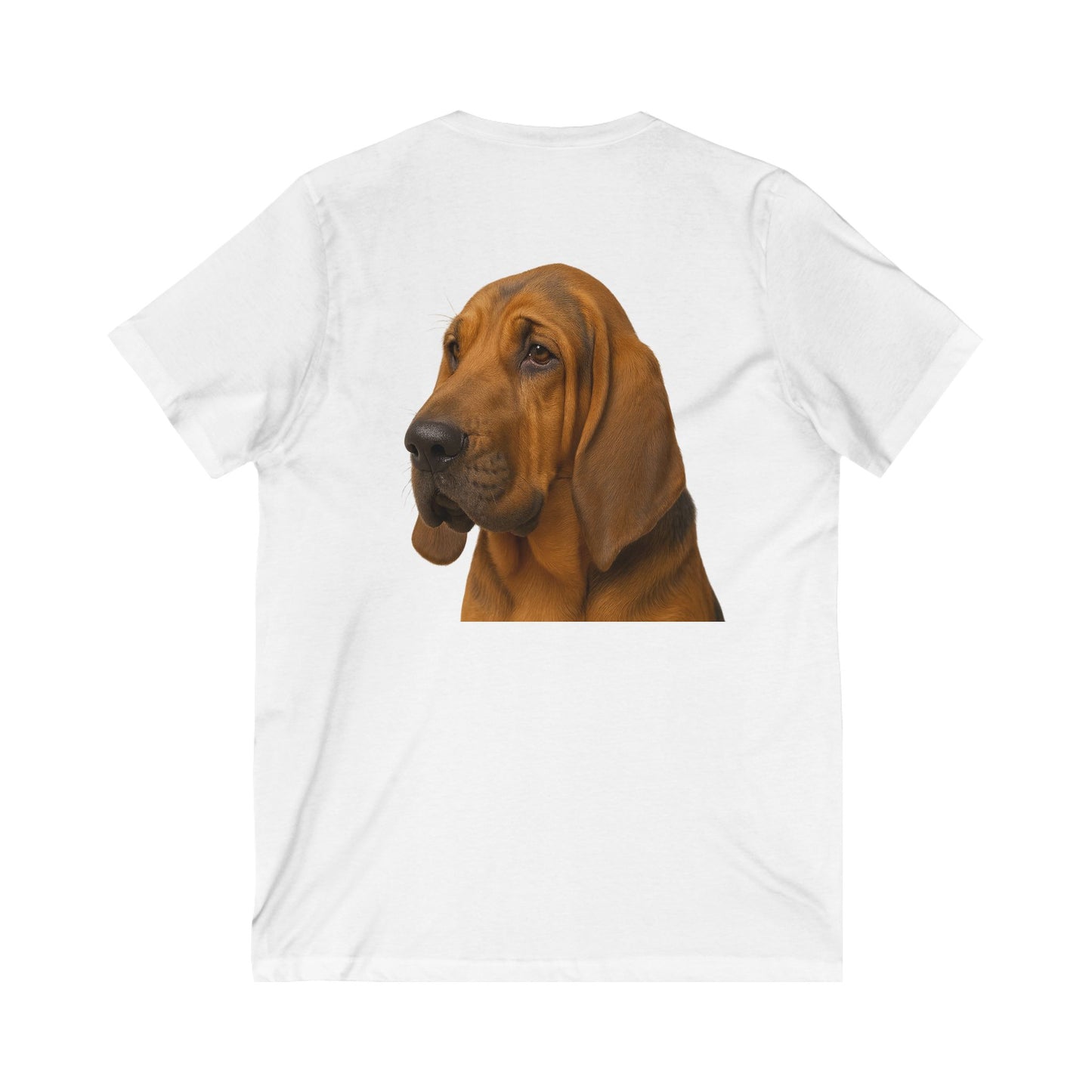 Bloodhound Head Unisex Short Sleeve V-Neck Tee
