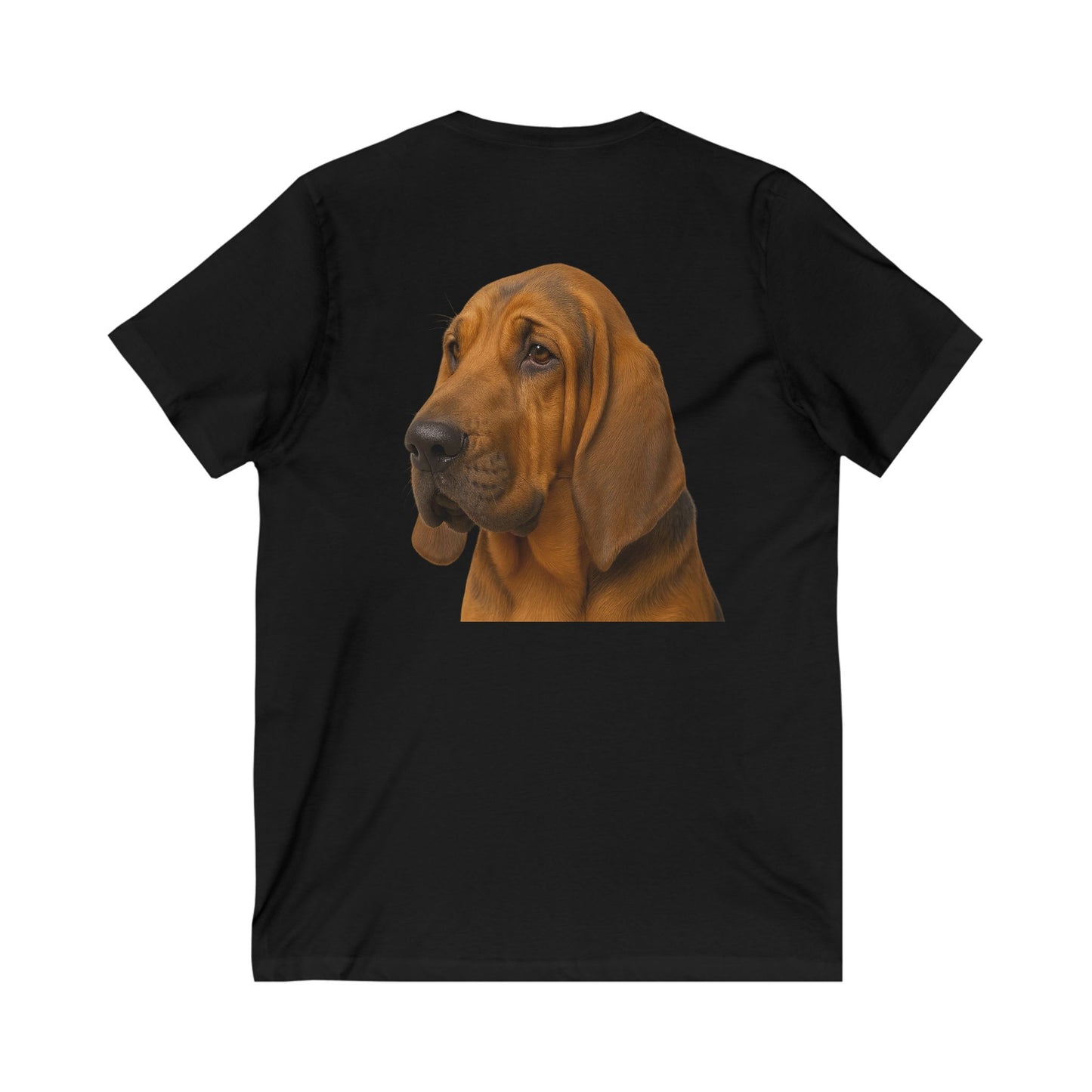 Bloodhound Head Unisex Short Sleeve V-Neck Tee