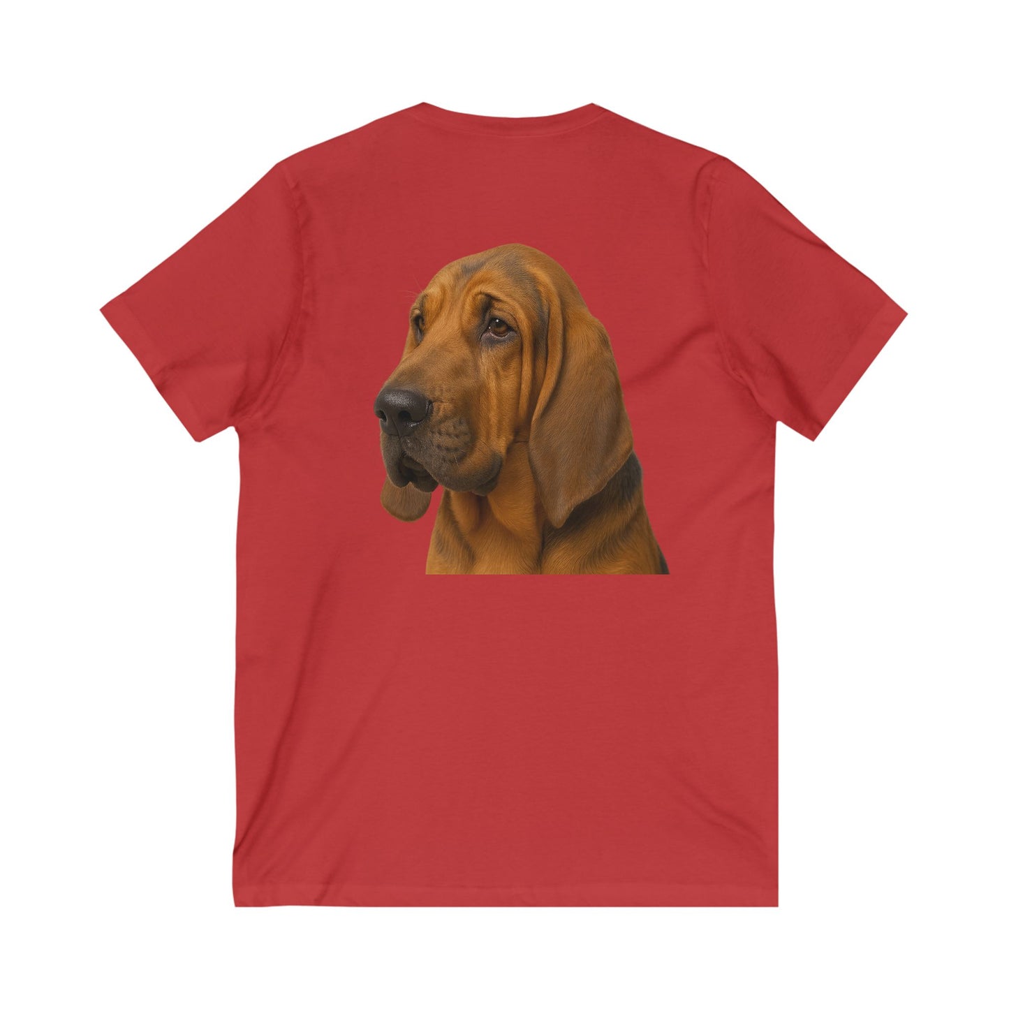 Bloodhound Head Unisex Short Sleeve V-Neck Tee