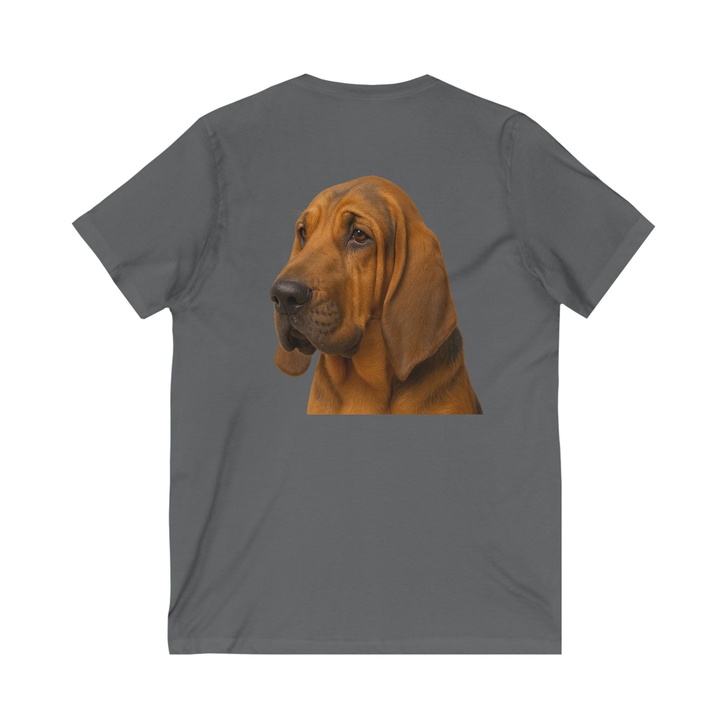 Bloodhound Head Unisex Short Sleeve V-Neck Tee