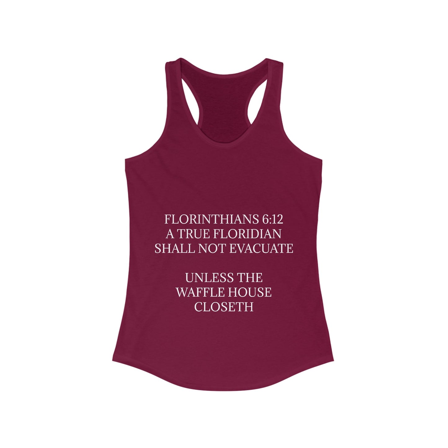 Florinthians 6:12 Women's Racerback Tank