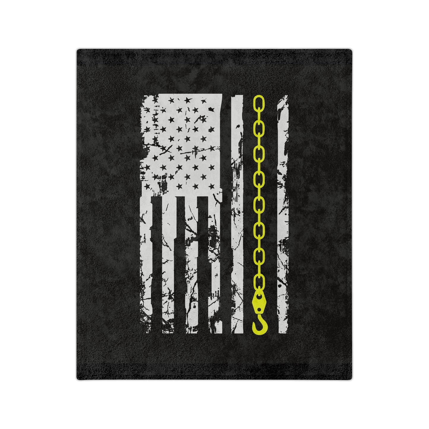 Thin Yellow Line Velveteen Microfiber Blanket