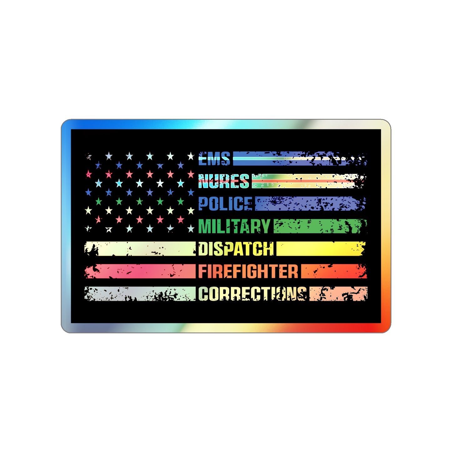 First Responder Holographic Sticker