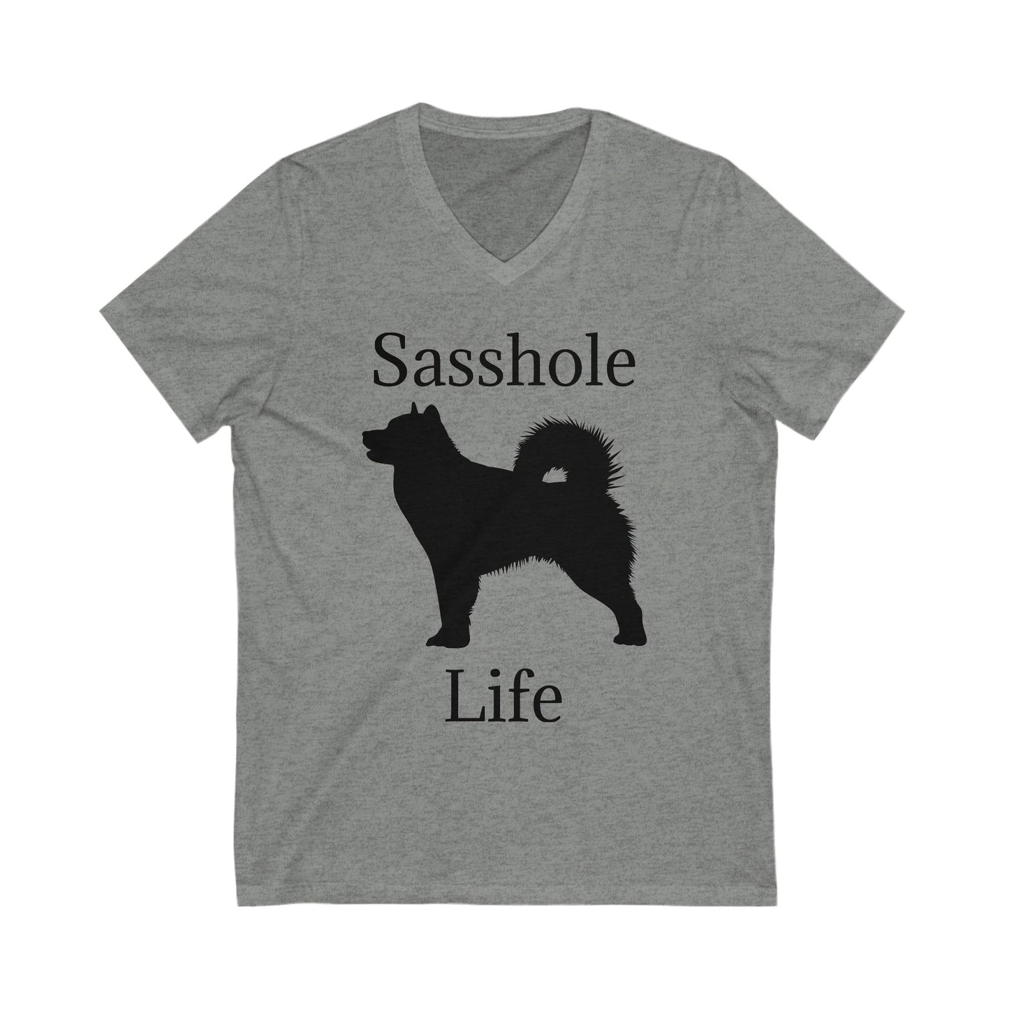Sasshole Life Unisex Short Sleeve V-Neck Tee
