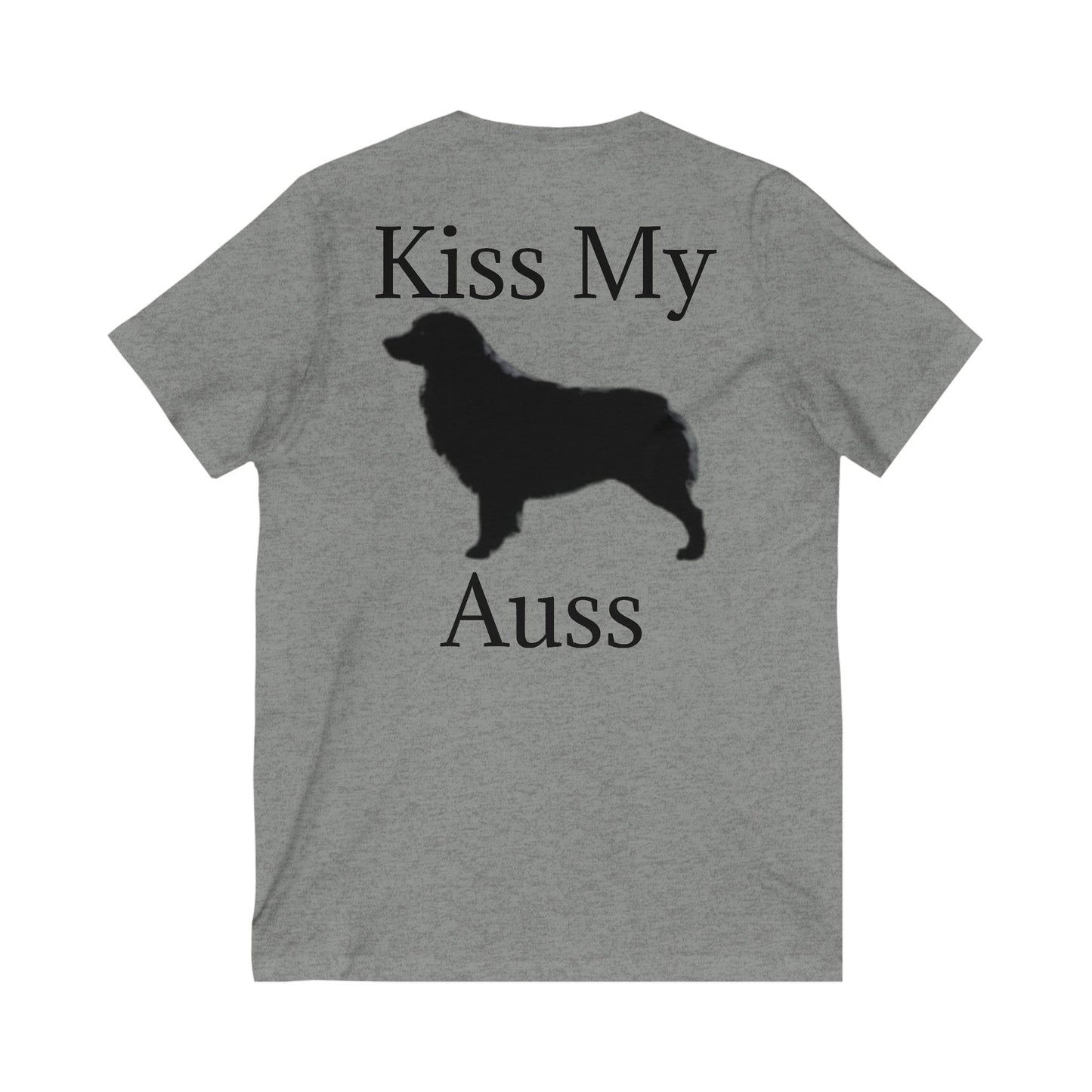 Kiss My Auss Unisex Short Sleeve V-Neck Tee