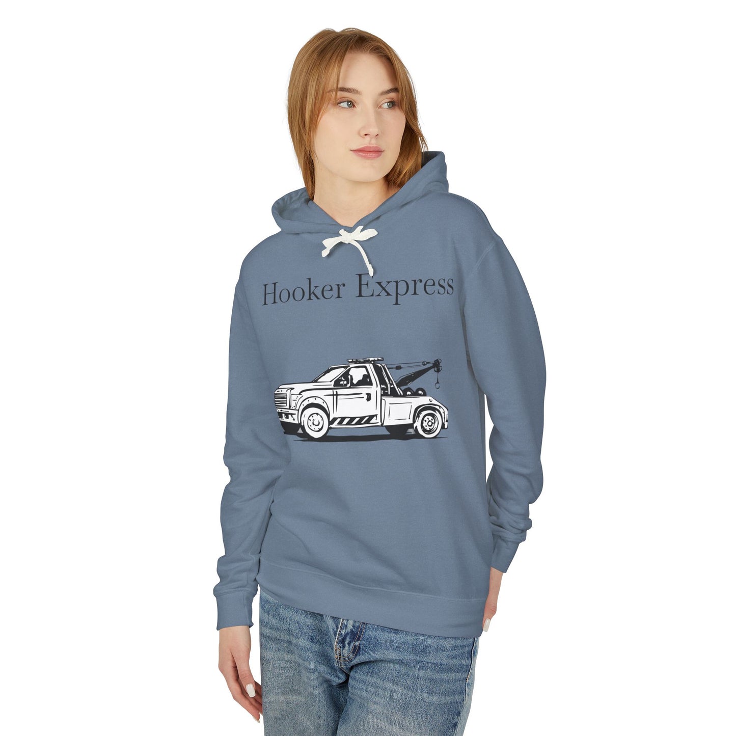 H**ker Express Wheel Lift Tow Truck Unisex Lightweight Hoodie