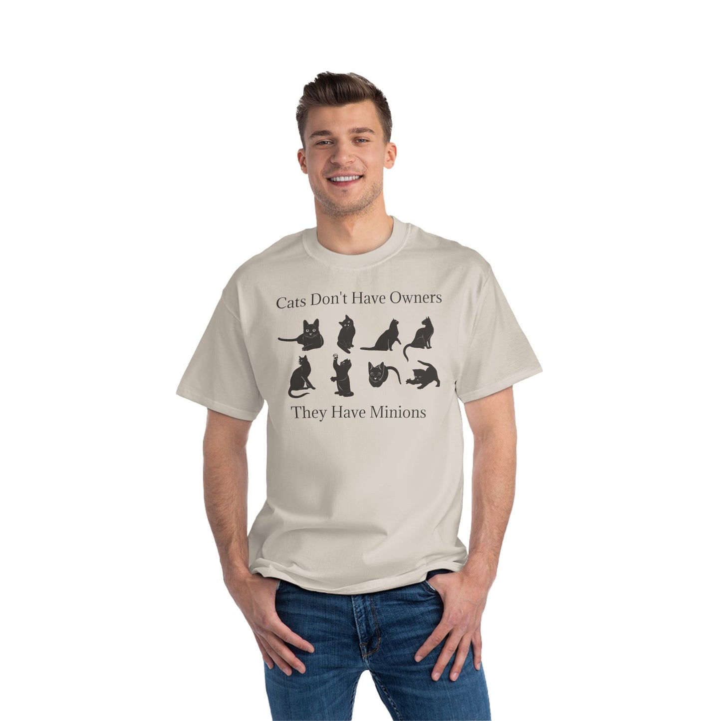 Cat Minions Men's Short-Sleeve Crewneck Tee