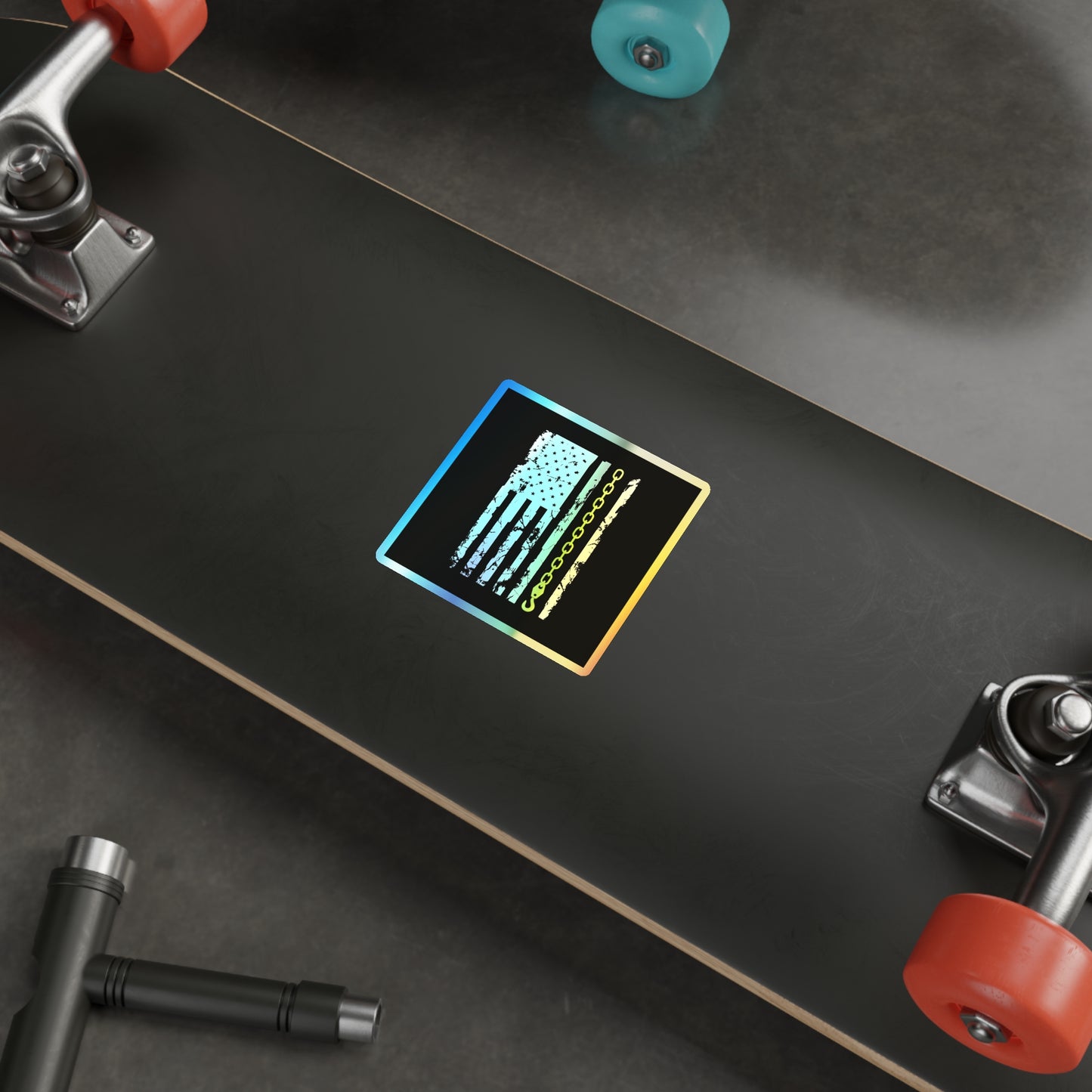 Thin Yellow Line Holographic Sticker