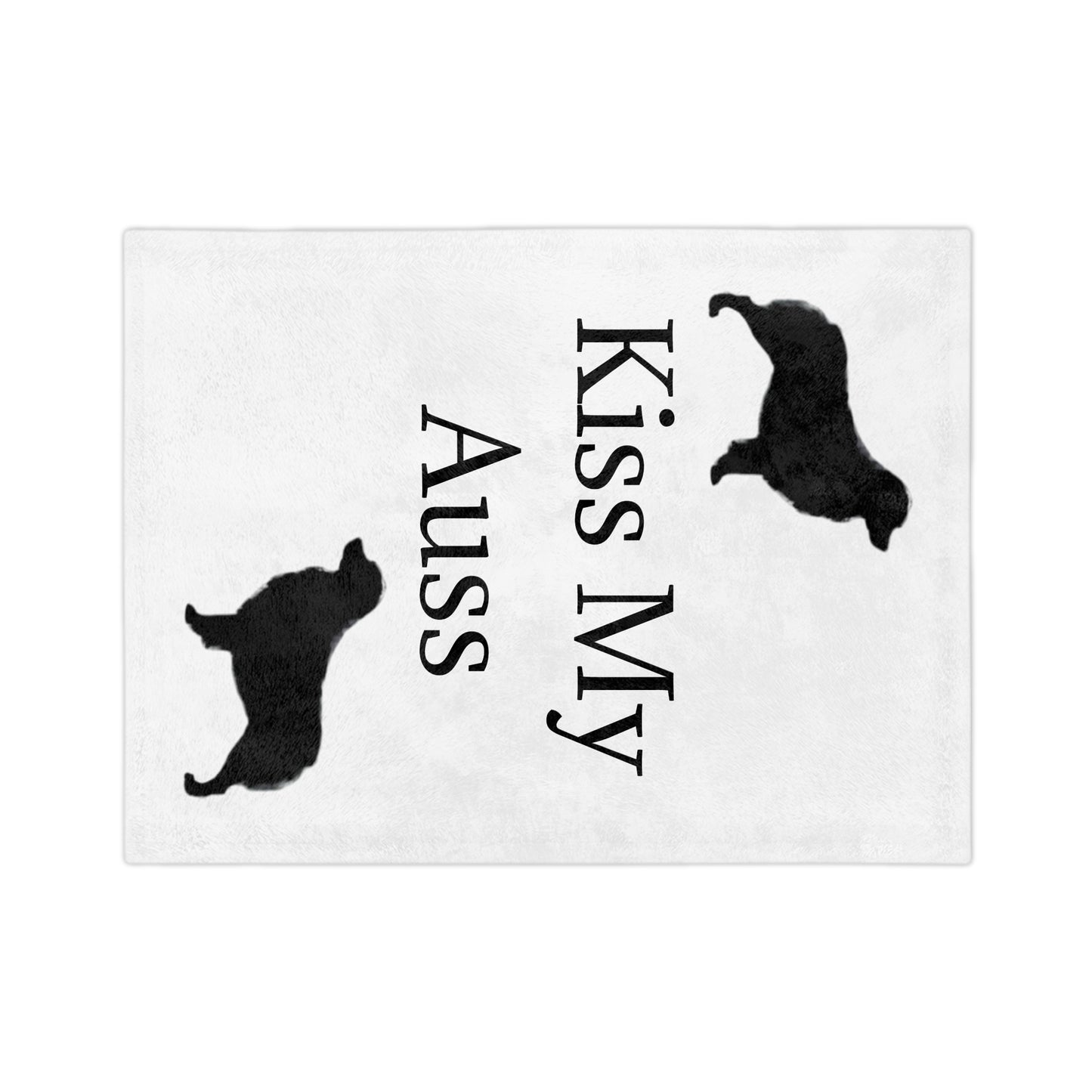 Kiss My Auss Velveteen Microfiber Blanket