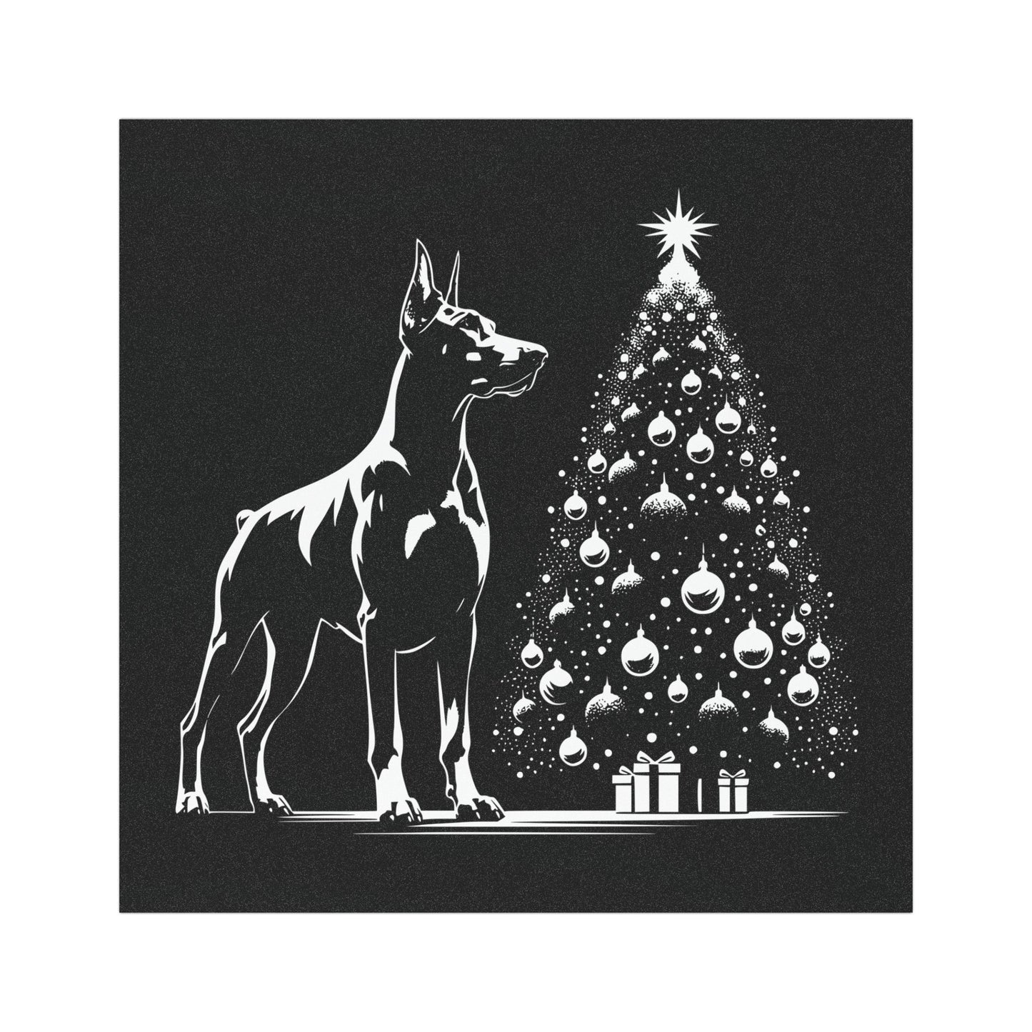 Doberman Christmas Tree Indoor/Outdoor Magnet