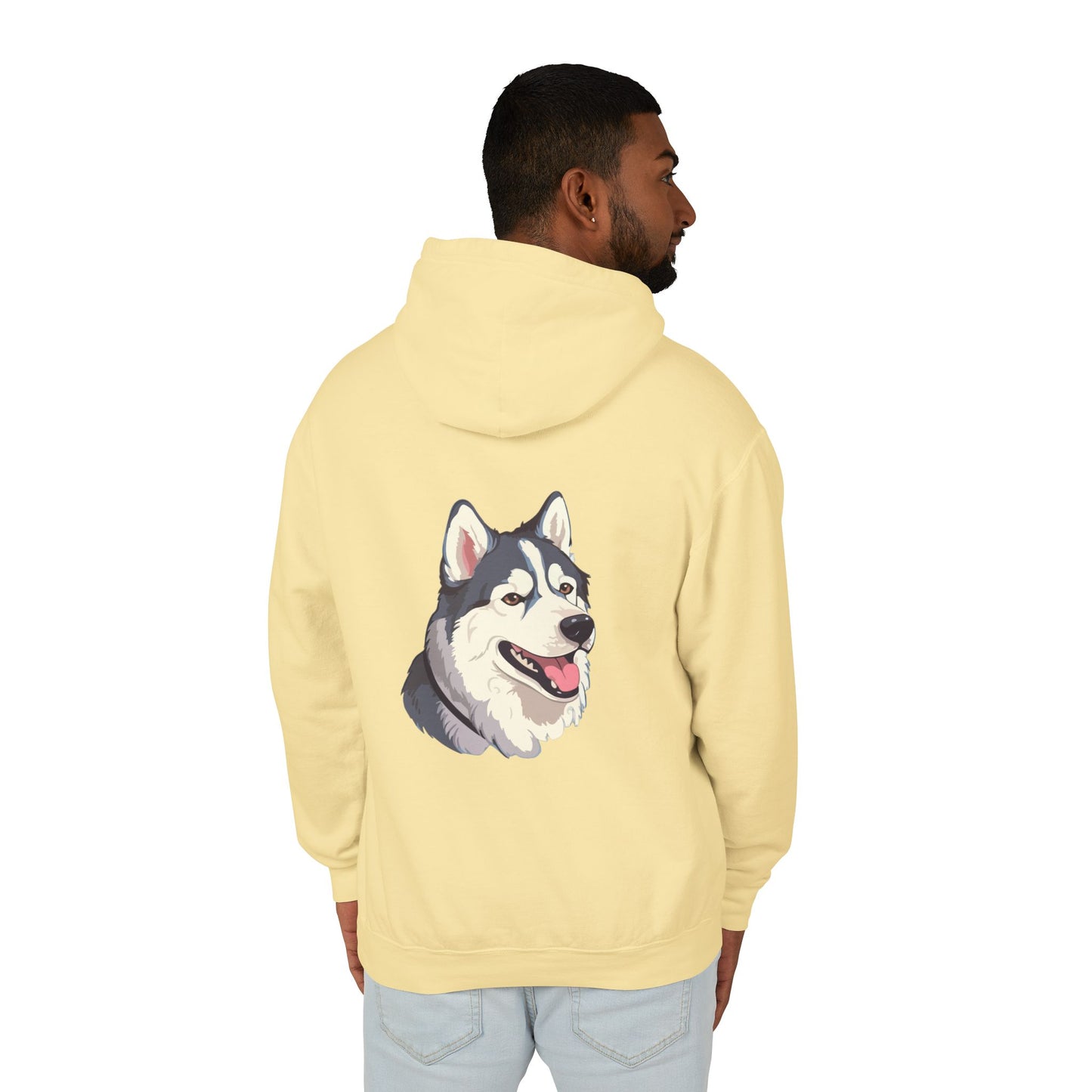 Malamute Head Unisex Lightweight Hoodie