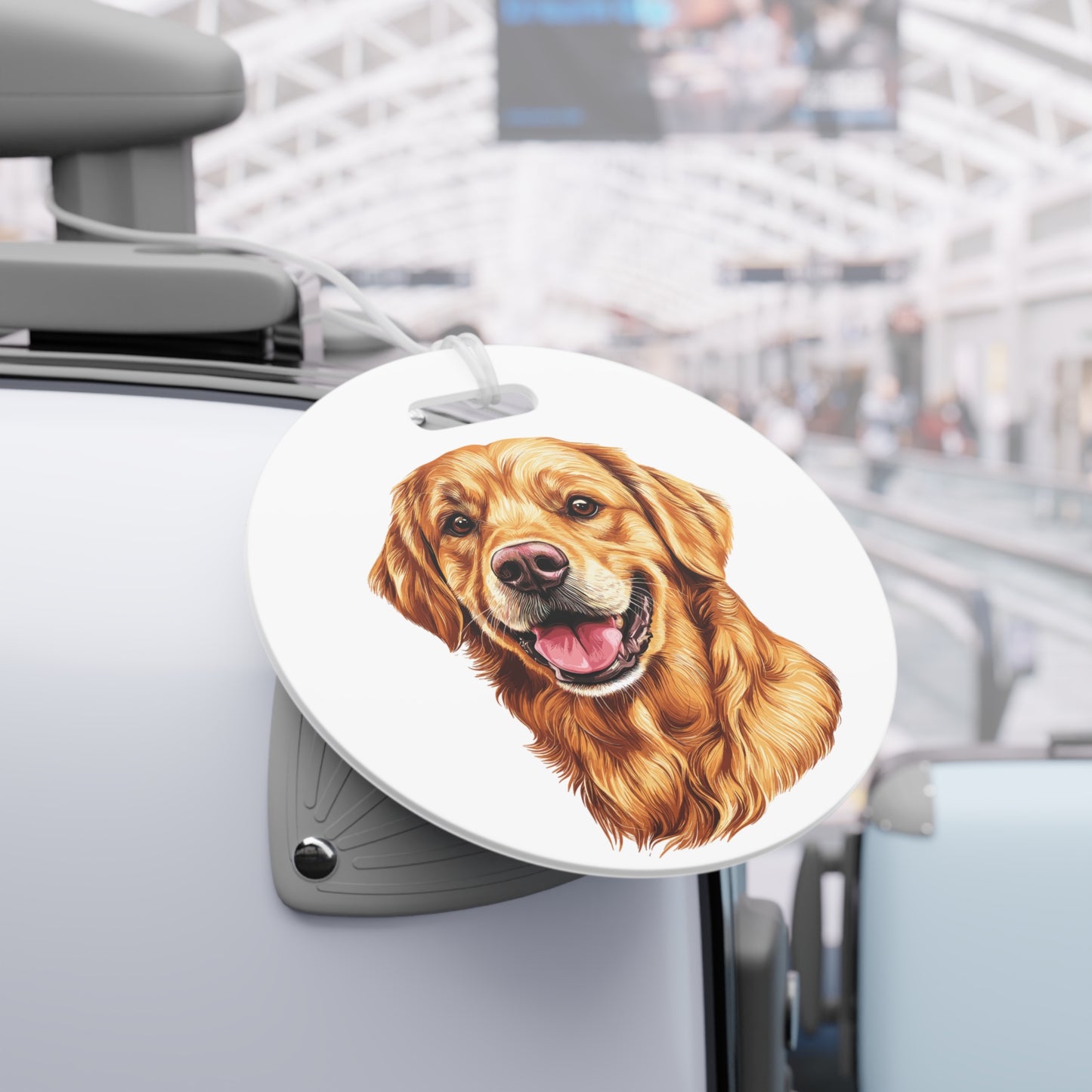 Golden Head Luggage Tag