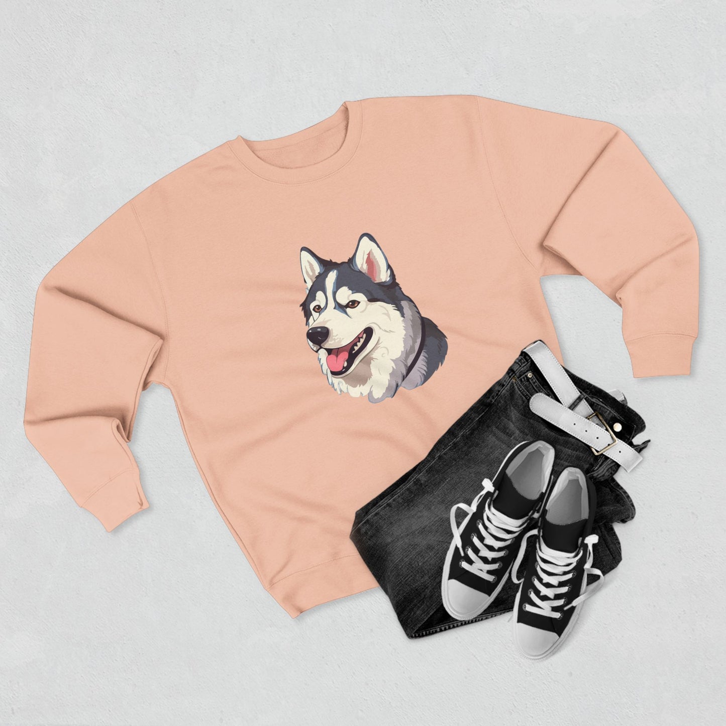 Malamute Head Unisex Crewneck Sweatshirt