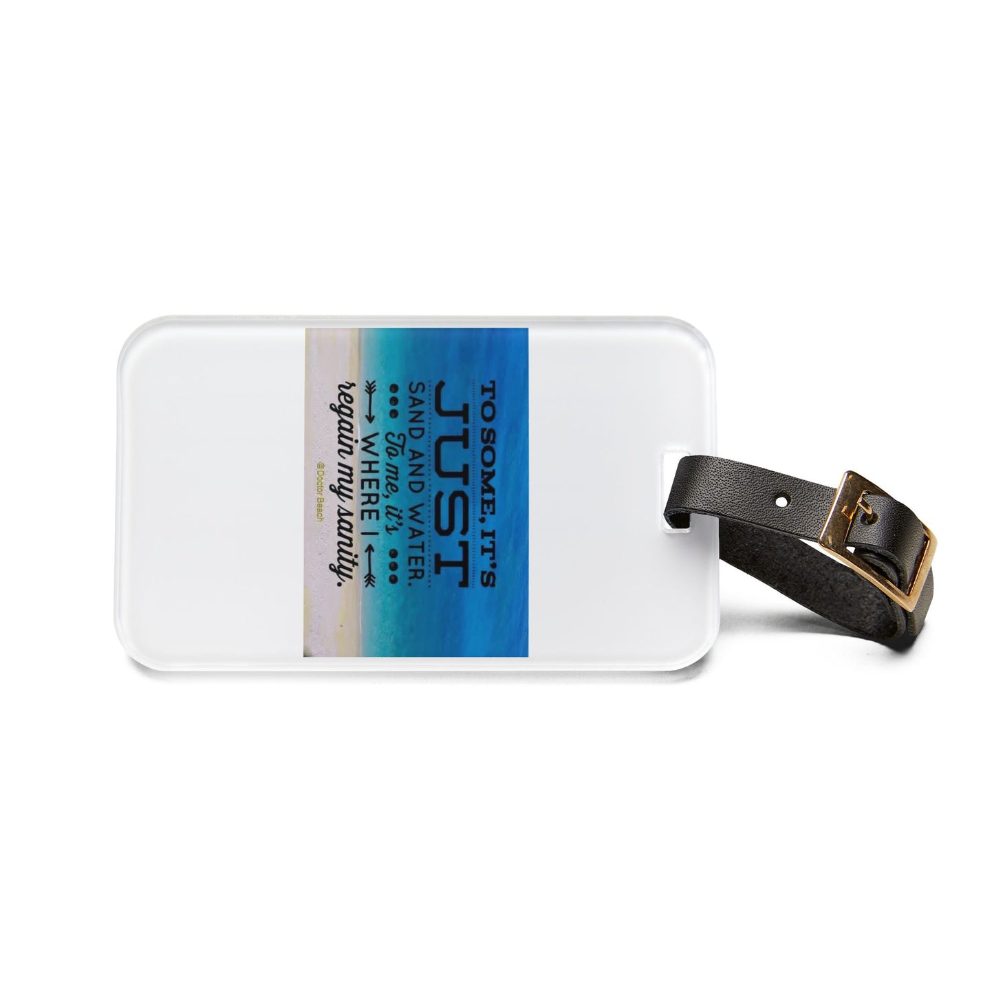 Dr. Beach Leather Strap Luggage Tag