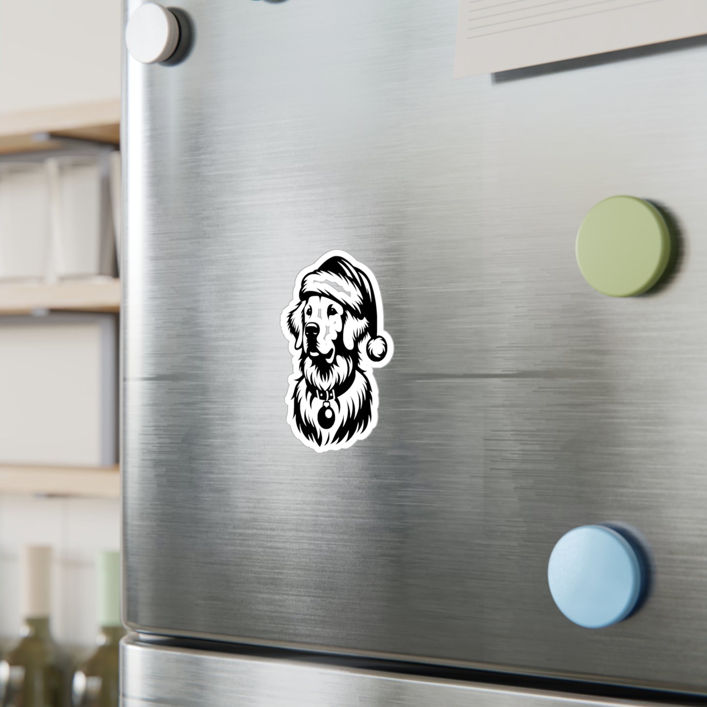 Santa Paws Golden Vinyl Decal