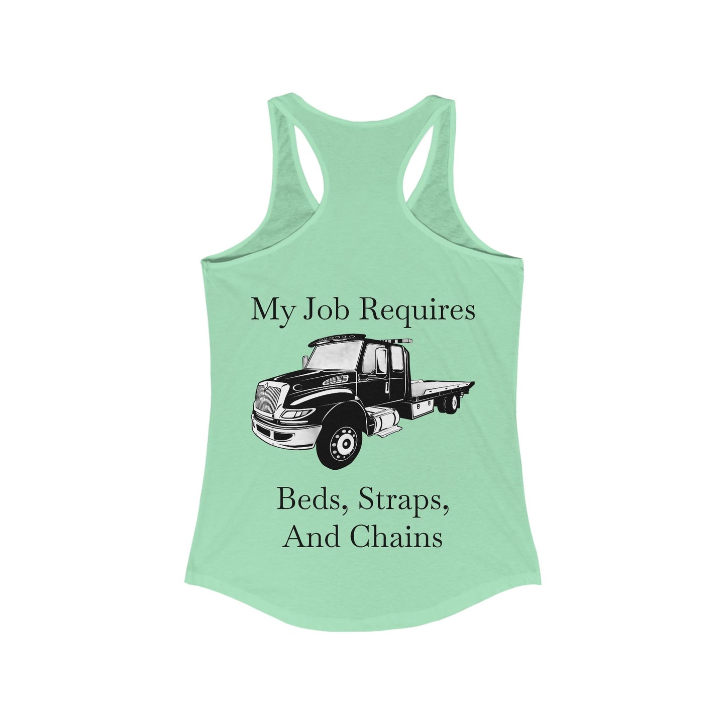 Beds, Straps, And Chains Women's Racerback Tank