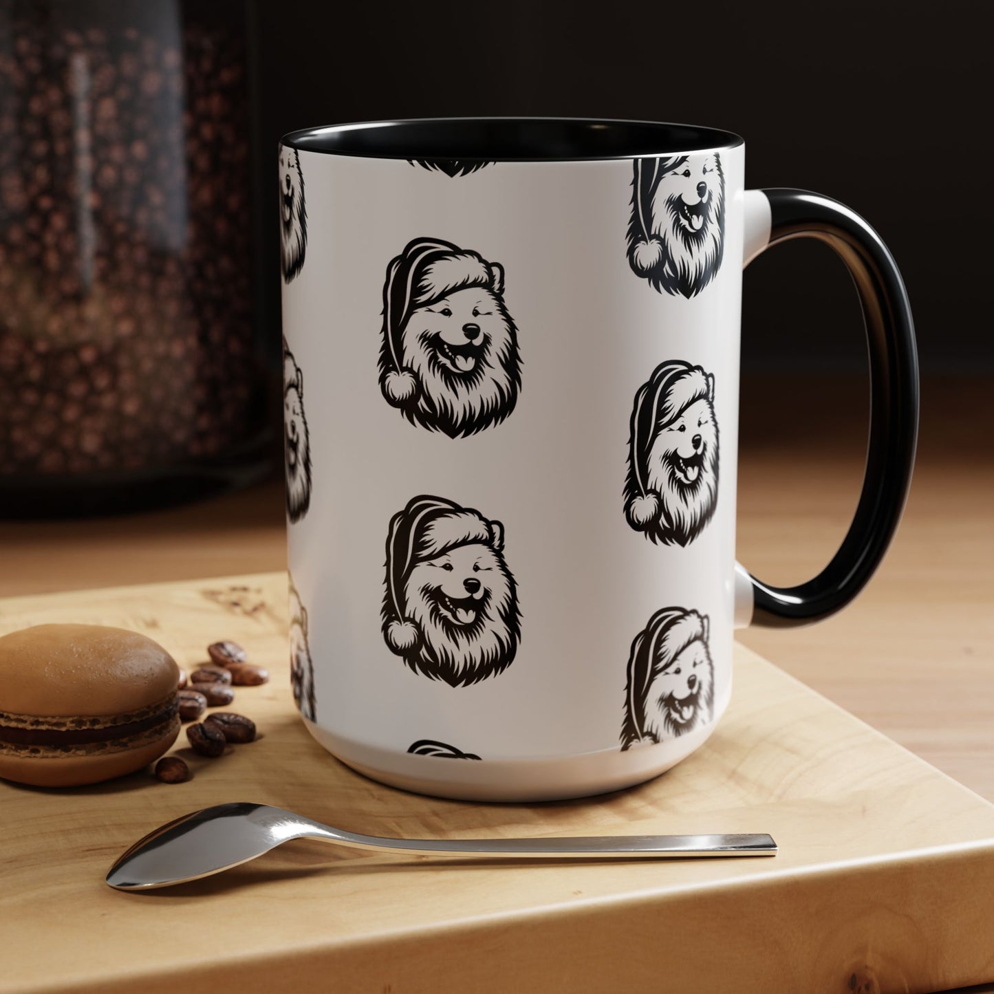 Santa Paws Samoyed 2-Tone Coffee Mug