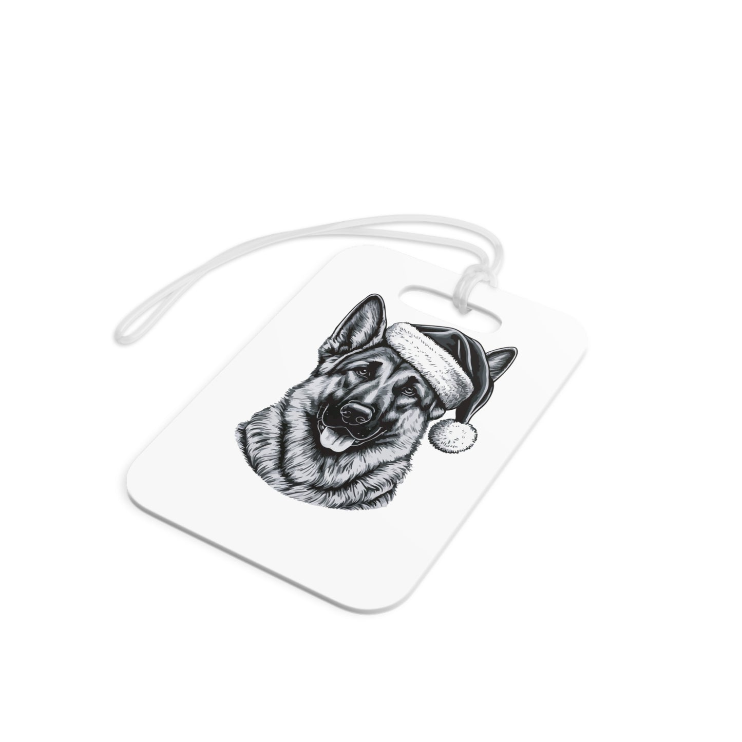 Santa Paws German Shepherd Luggage Tag