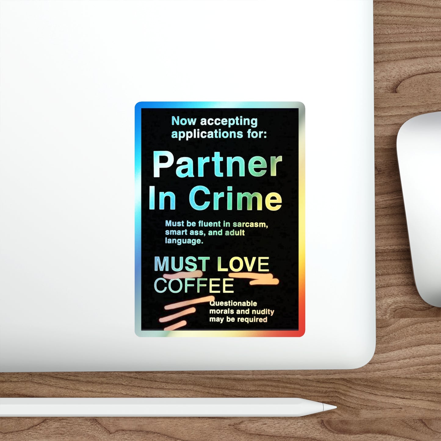 Partner In Crime Holographic Sticker