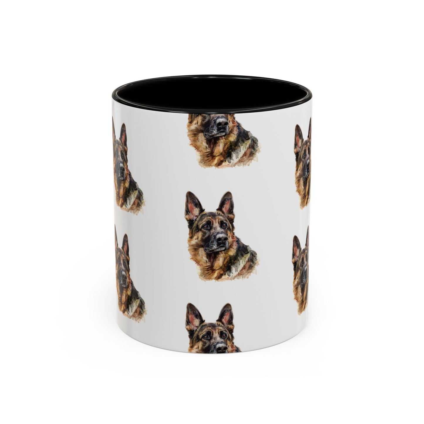 German Shepherd Head 2-Tone Coffee Mug