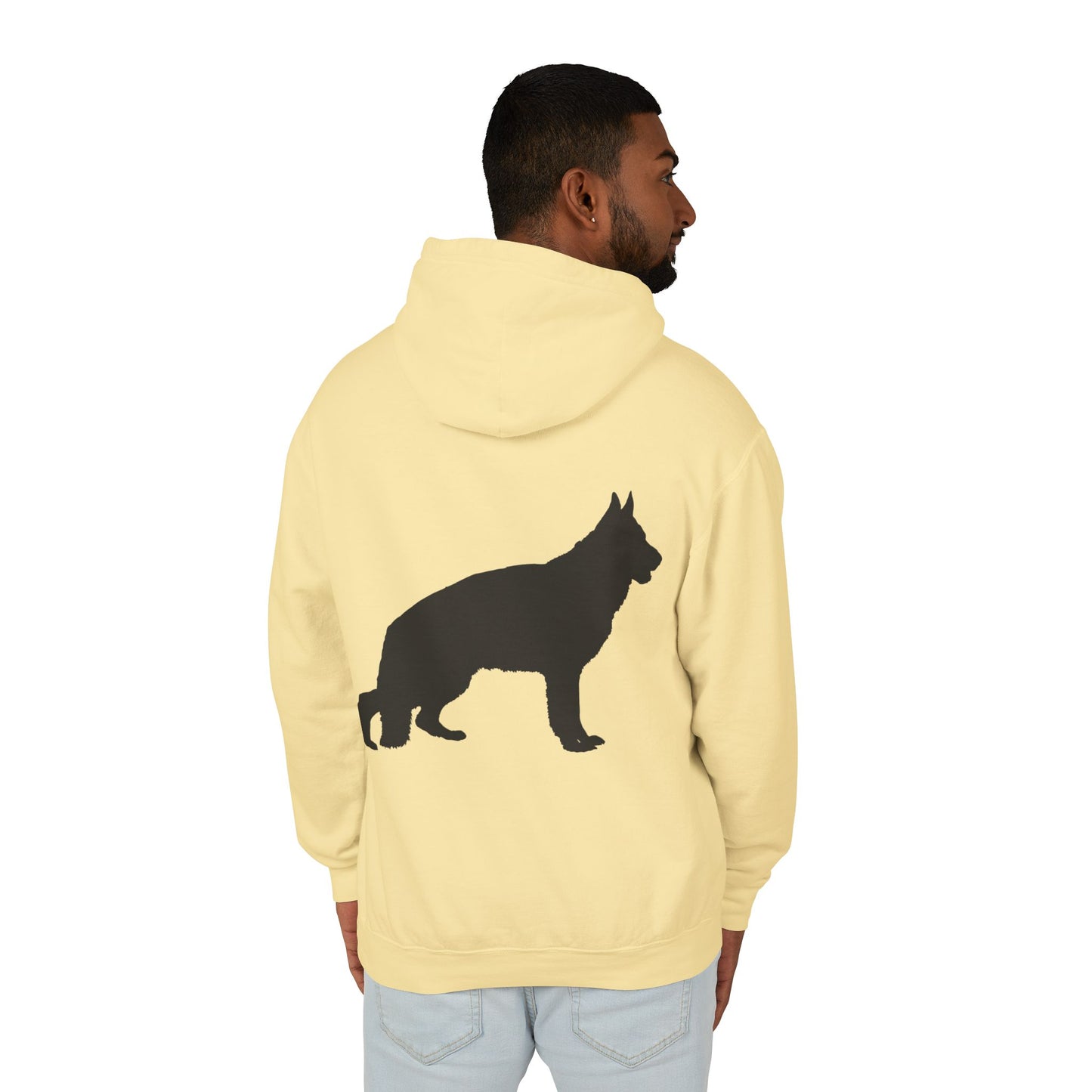 German Shepherd Silhouette Unisex Lightweight Hoodie
