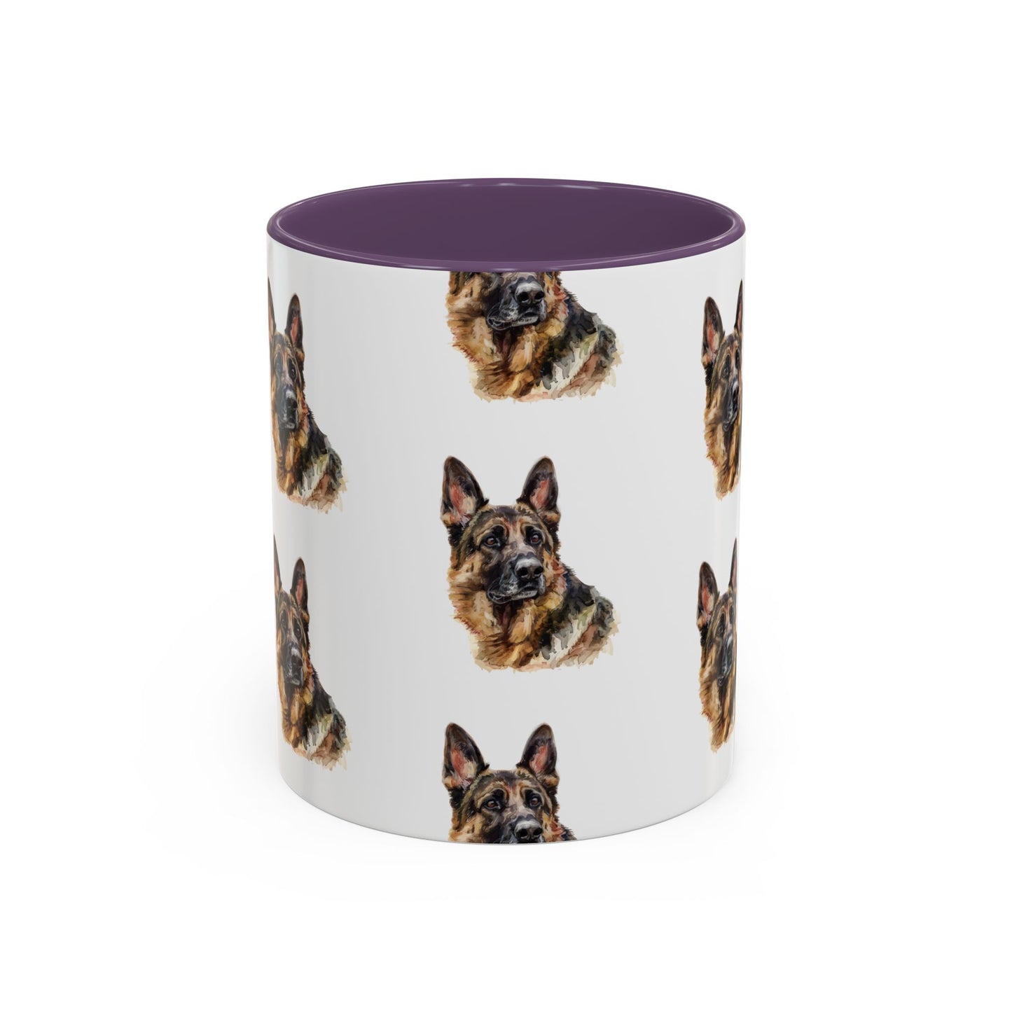 German Shepherd Head 2-Tone Coffee Mug