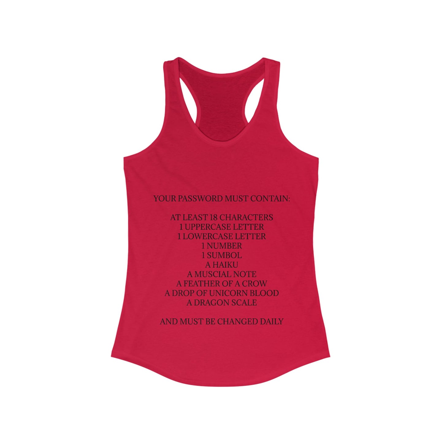 Password Women's Racerback Tank