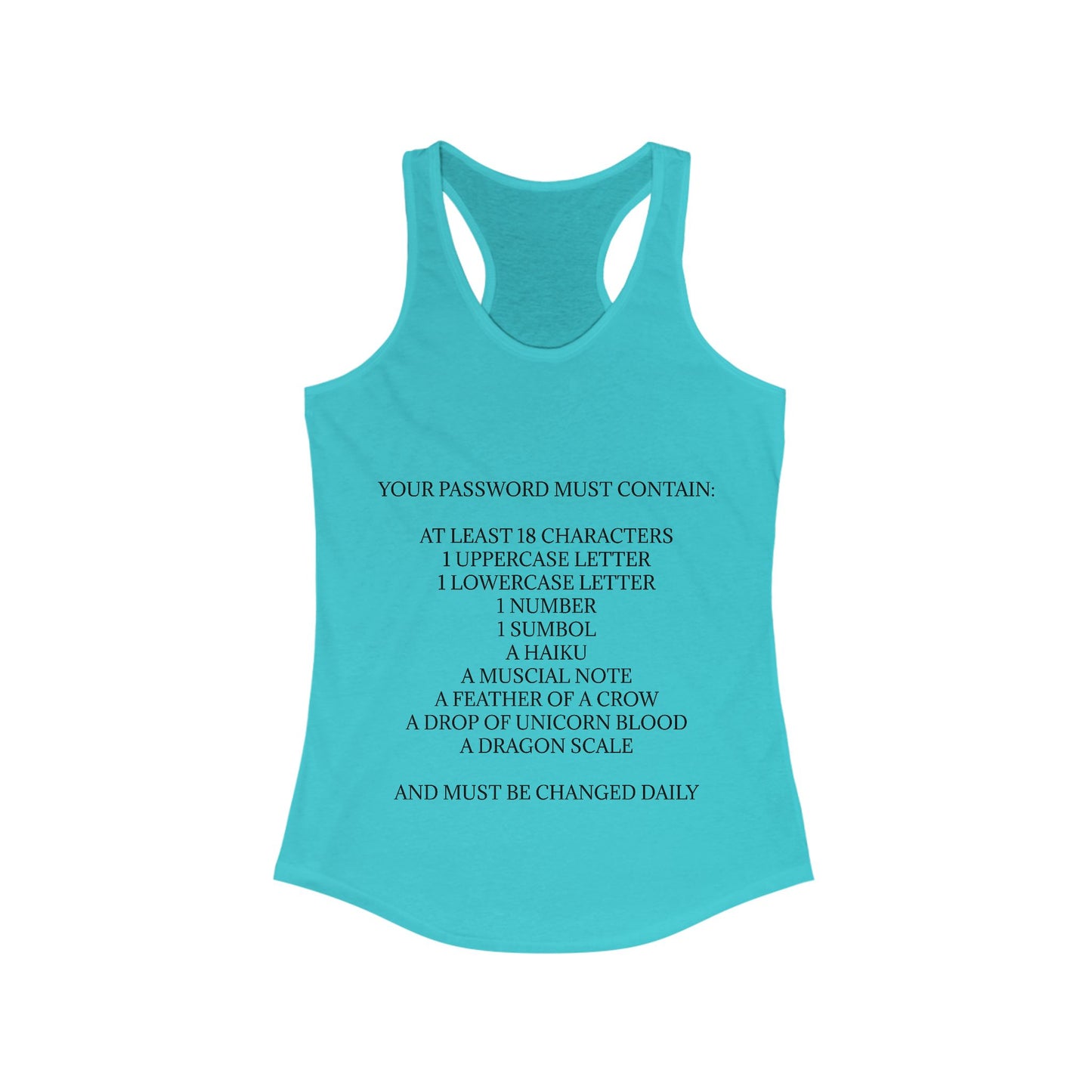 Password Women's Racerback Tank