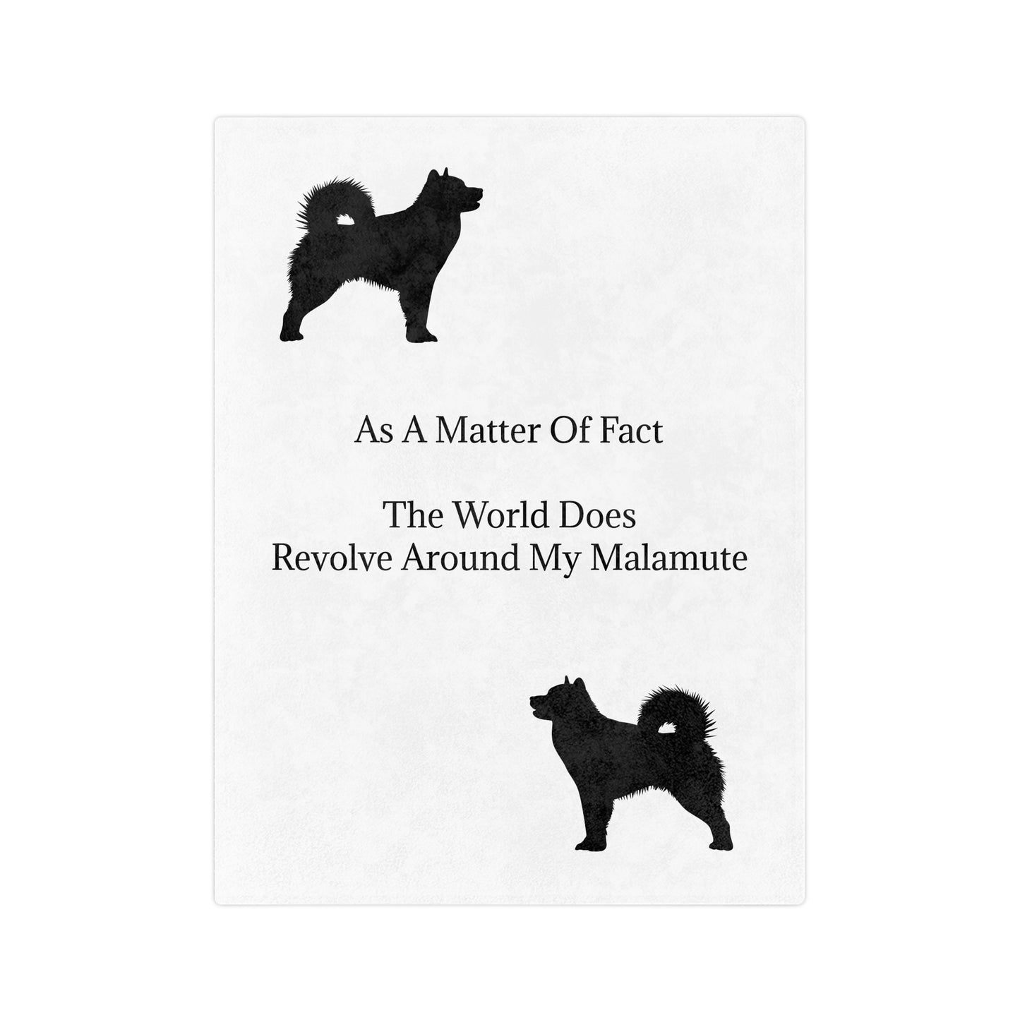 Matter Of Fact Malamute Velveteen Microfiber Blanket