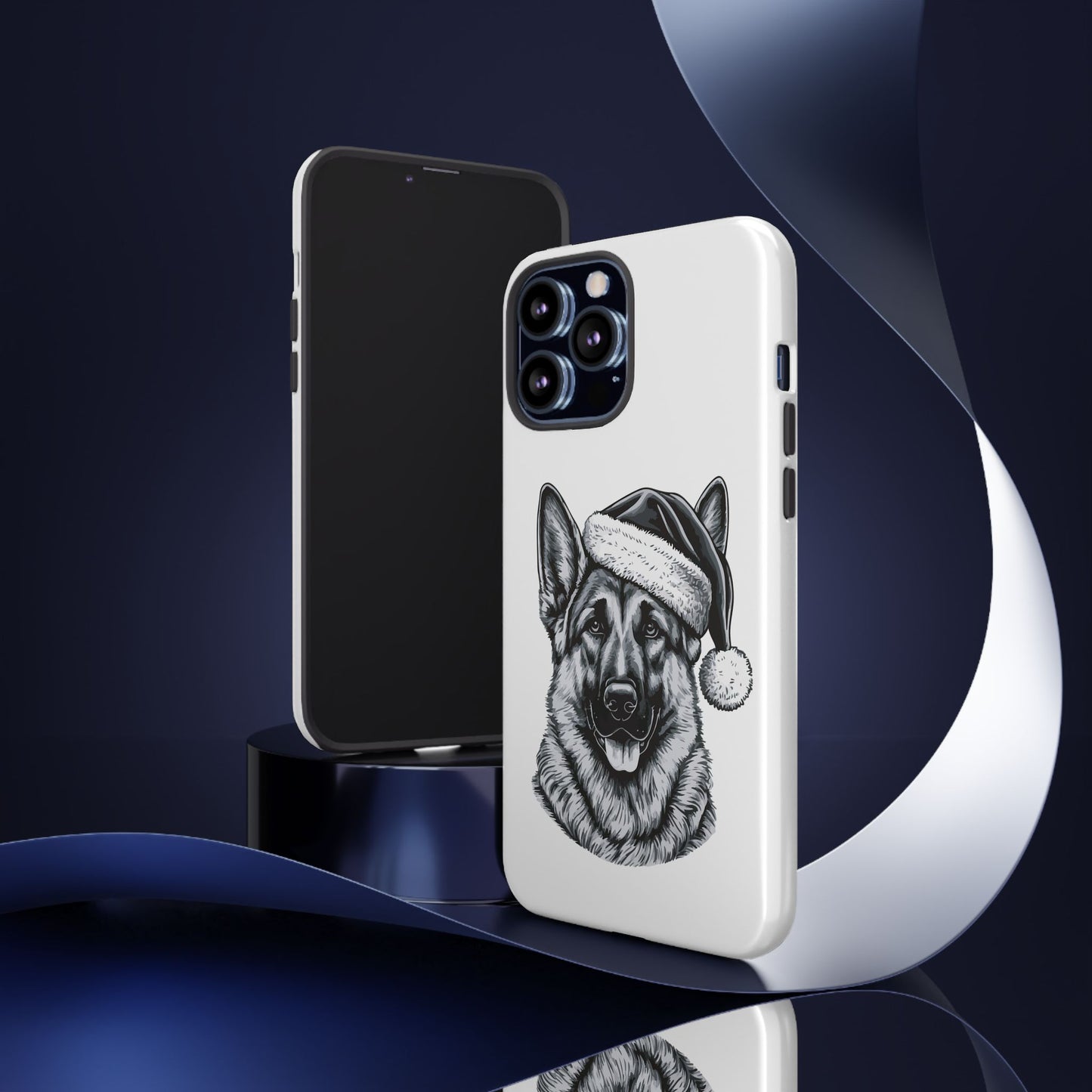 Santa Paws German Shepherd iPhone Case