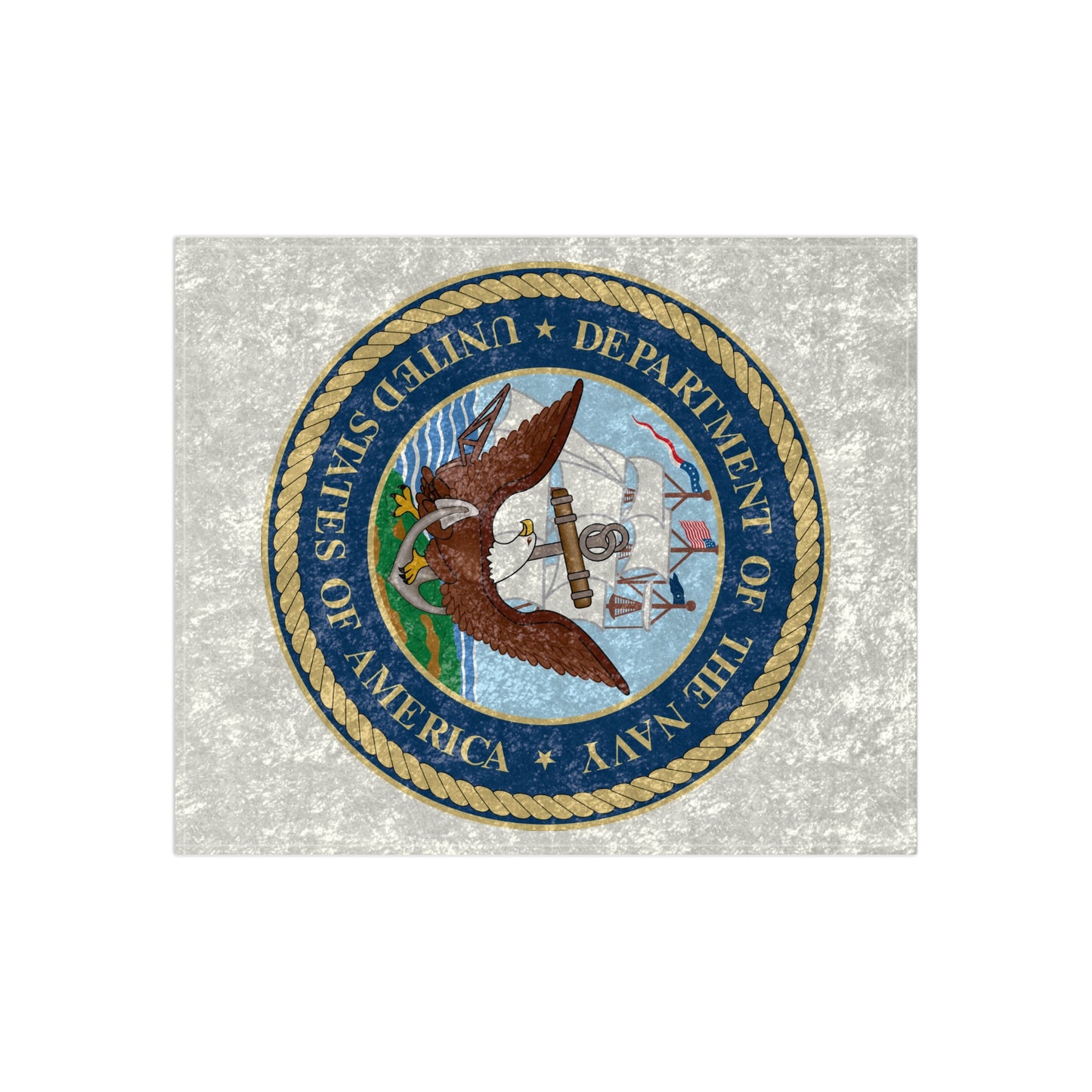 US Navy Crushed Velvet Blanket