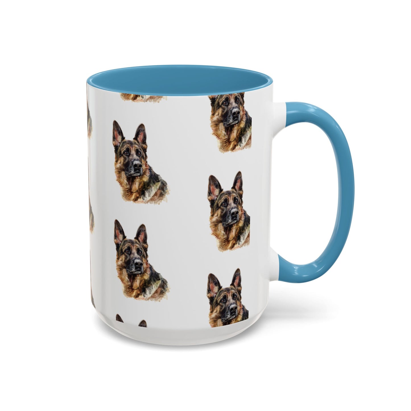German Shepherd Head 2-Tone Coffee Mug