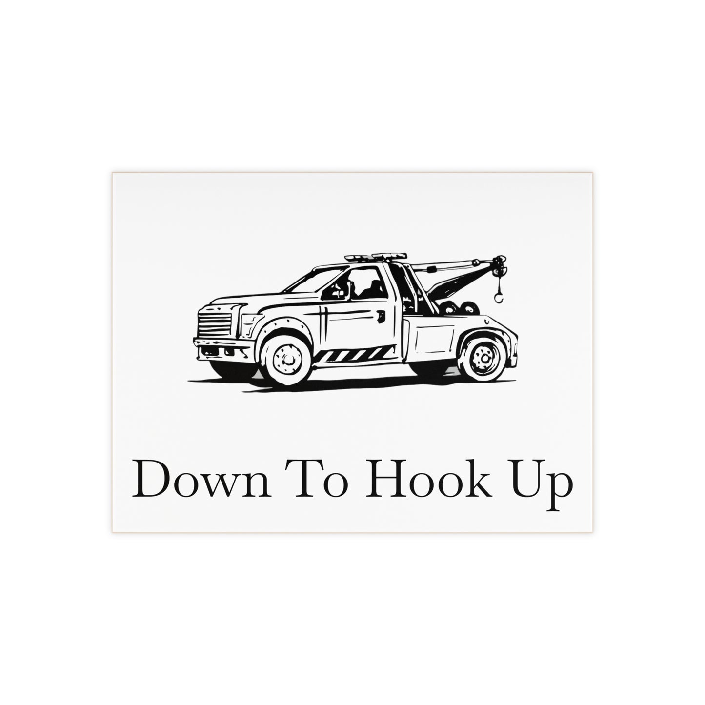 Down To Hook Up Ceramic Photo Tile