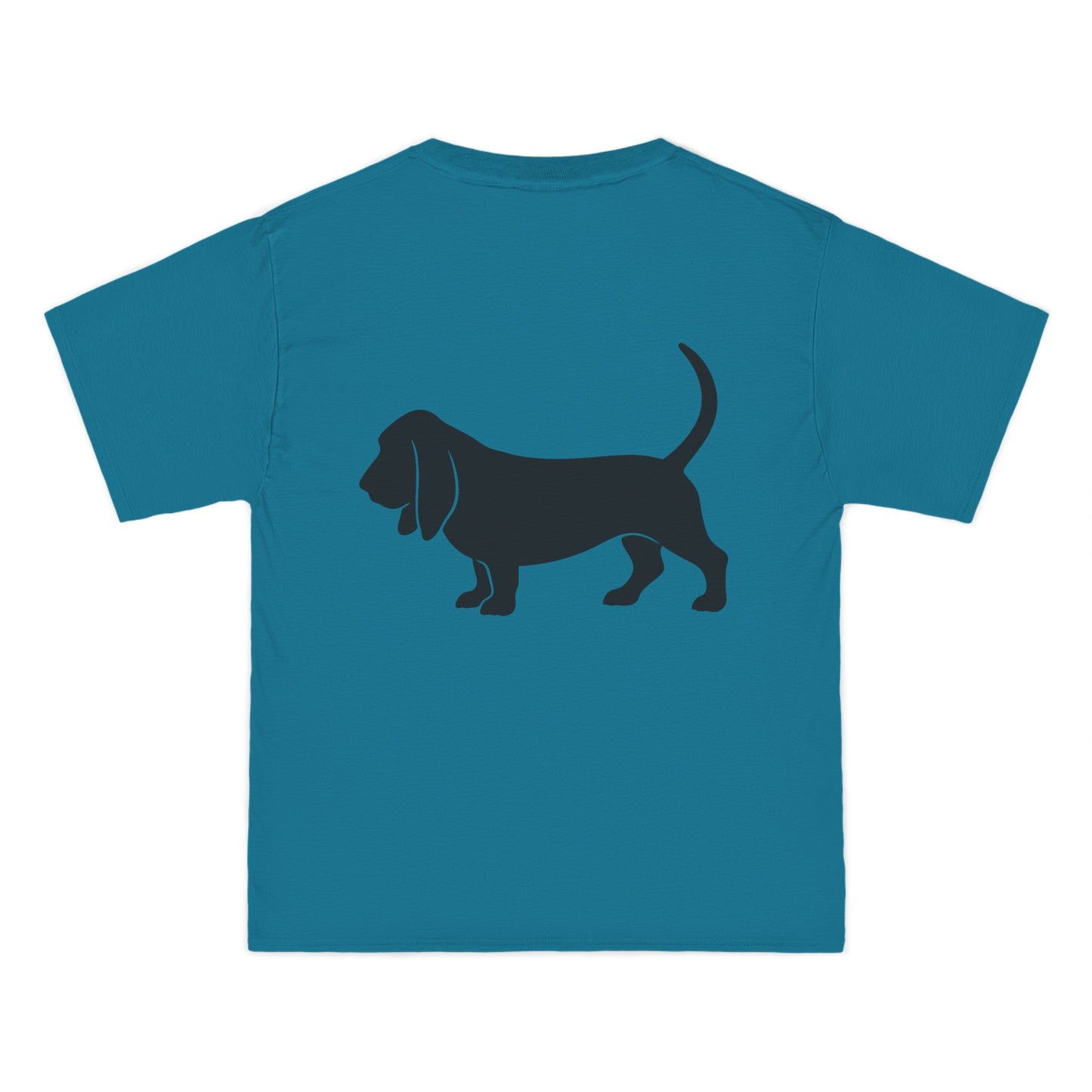 Basset Hound Silhouette Men's Short-Sleeve Crewneck Tee