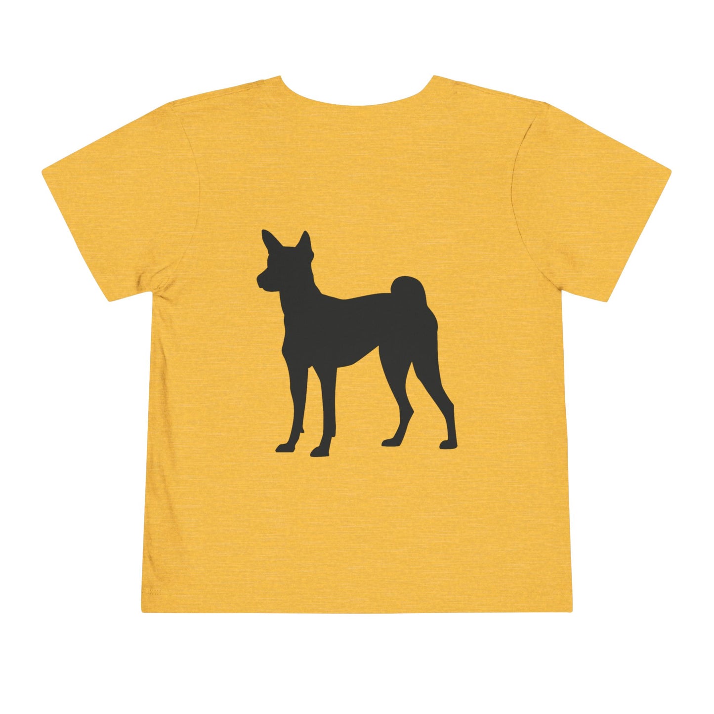 Basenji Silhouette Toddler Unisex Short Sleeve Crewneck Tee