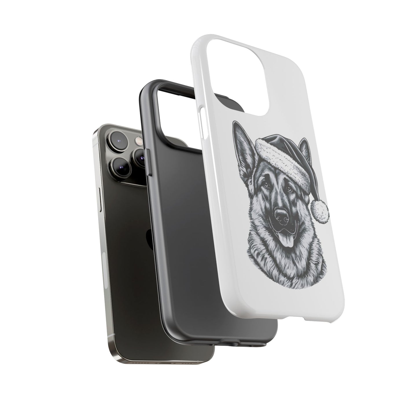 Santa Paws German Shepherd iPhone Case