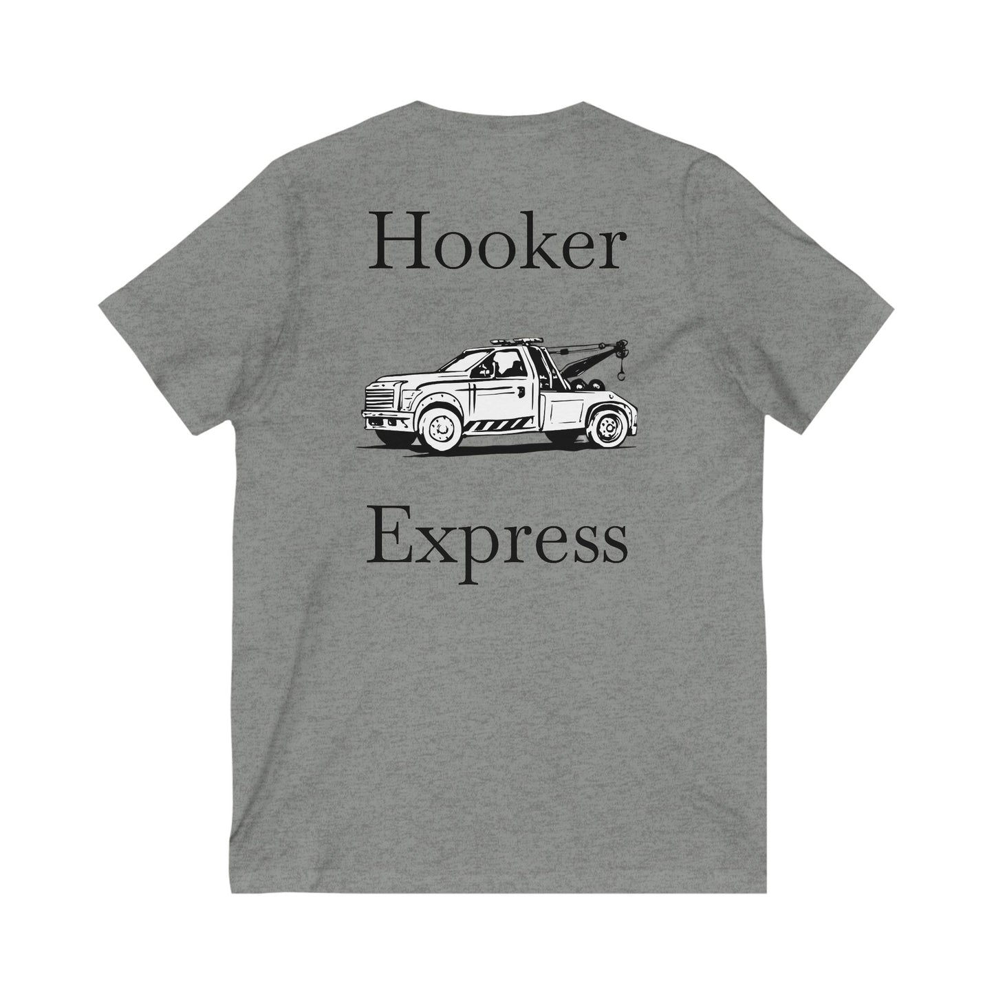 H**ker Express Wheel Lift Tow Truck Unisex Short Sleeve V-Neck Tee