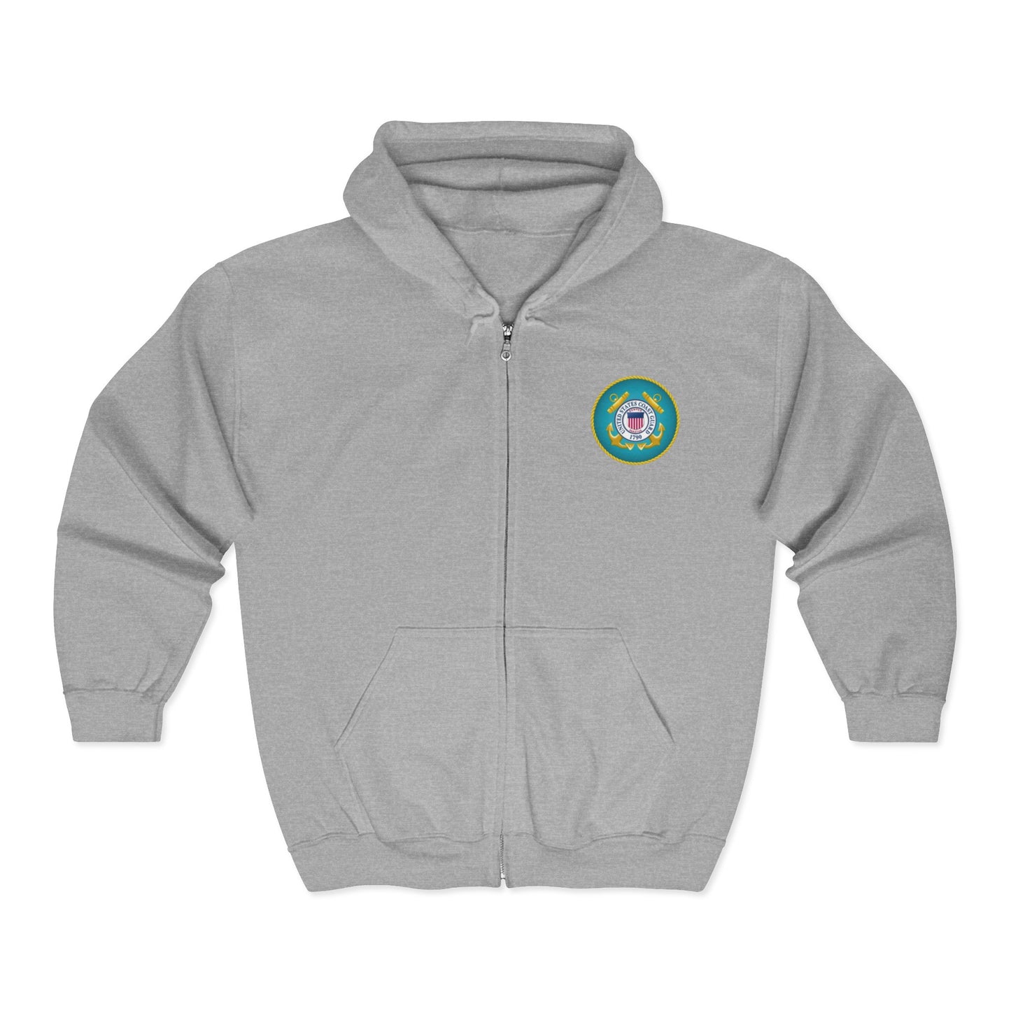 US Coast Guard Unisex Full Zip Hoodie