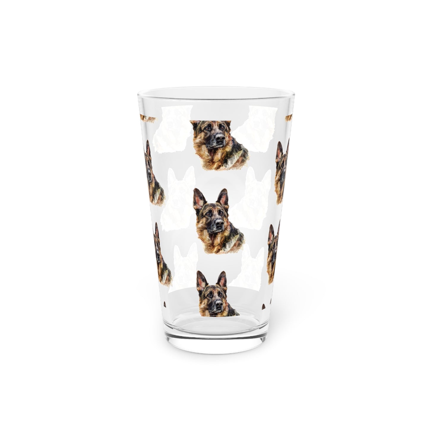 German Shepherd Head Drinking Glass
