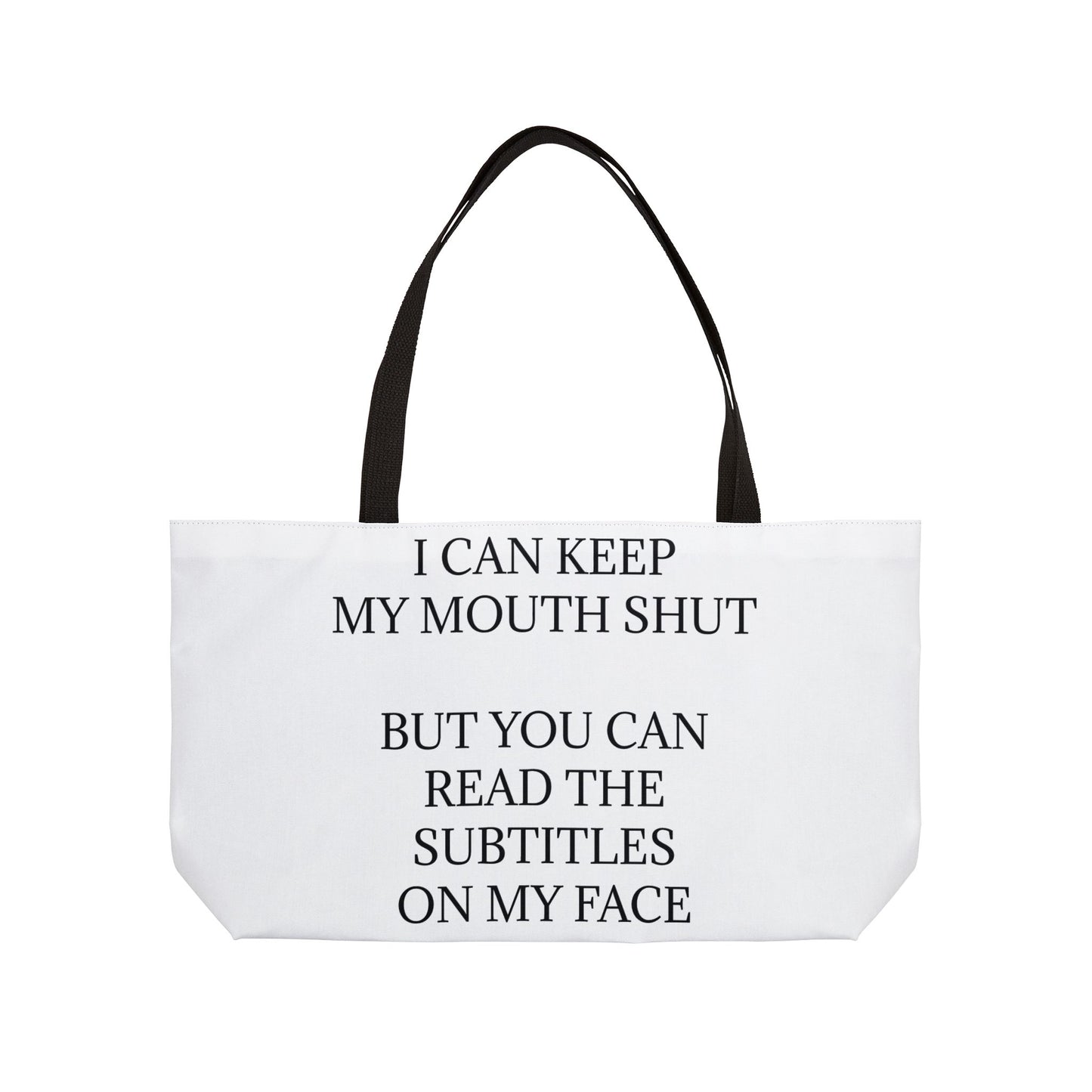Subtitles Weekender Tote Bag