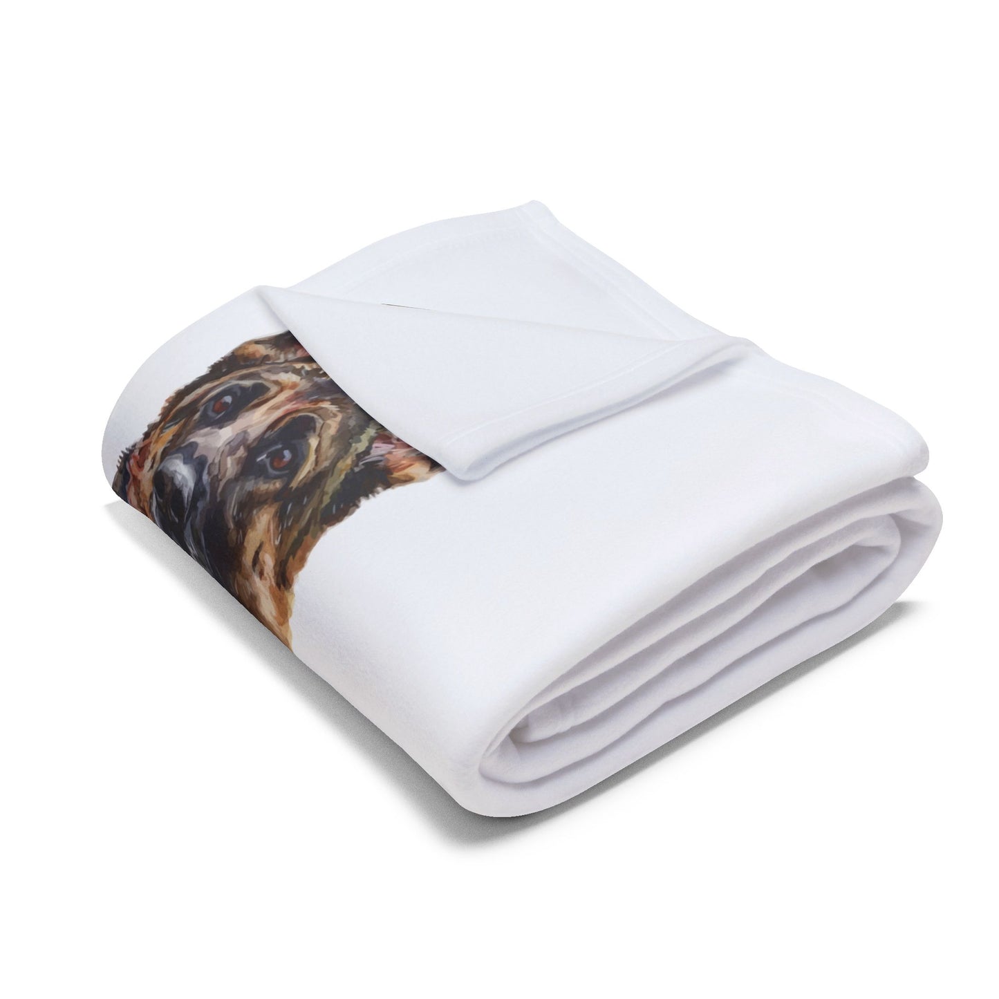 German Shepherd Head Arctic Fleece Blanket
