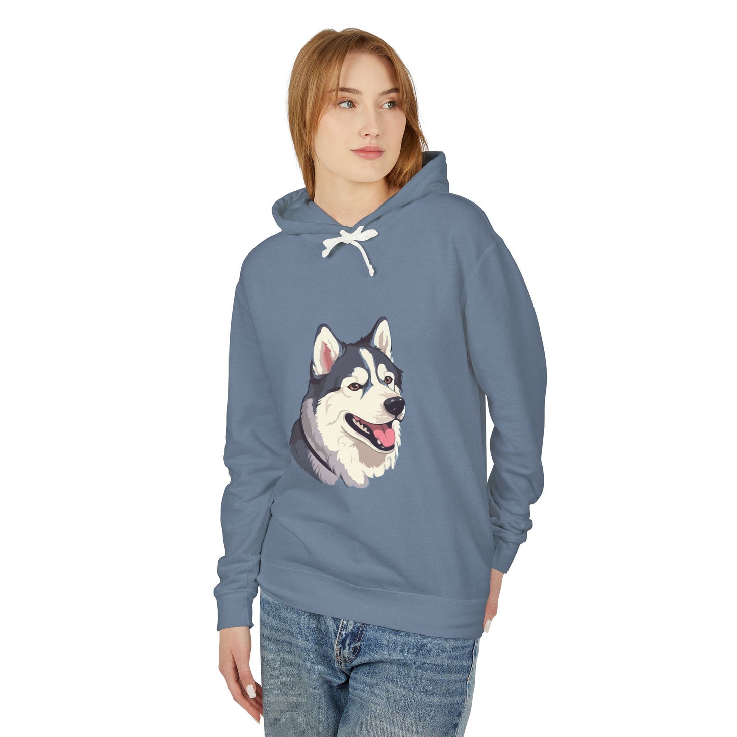 Malamute Head Unisex Lightweight Hoodie