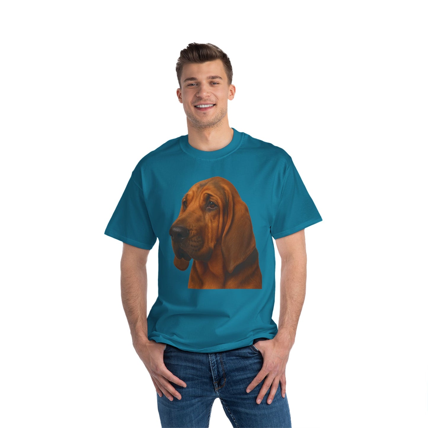 Bloodhound Head Men's Short-Sleeve Crewneck Tee