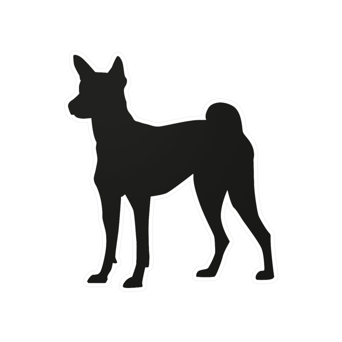 Basenji Silhouette Vinyl Decal