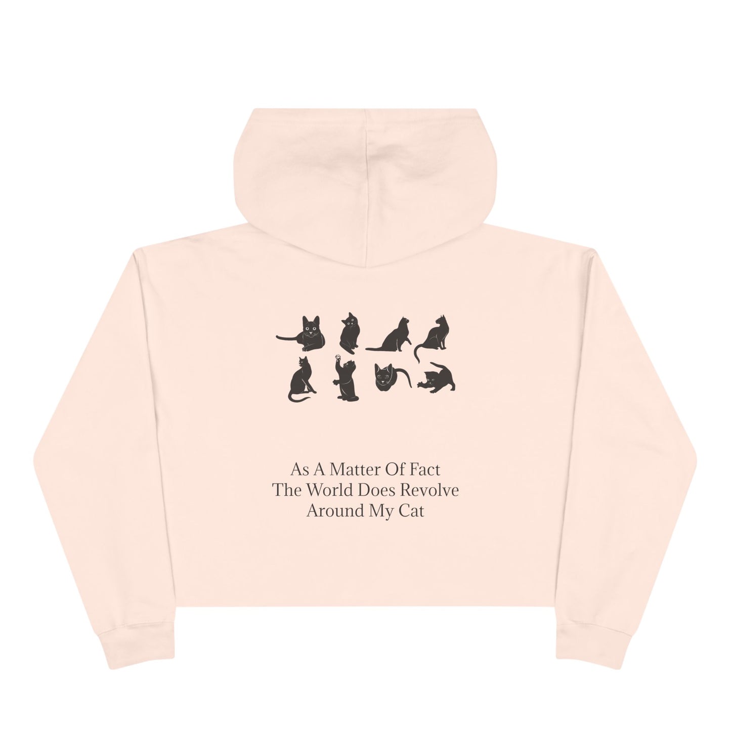 Matter Of Fact Cat Women's Crop Hoodie