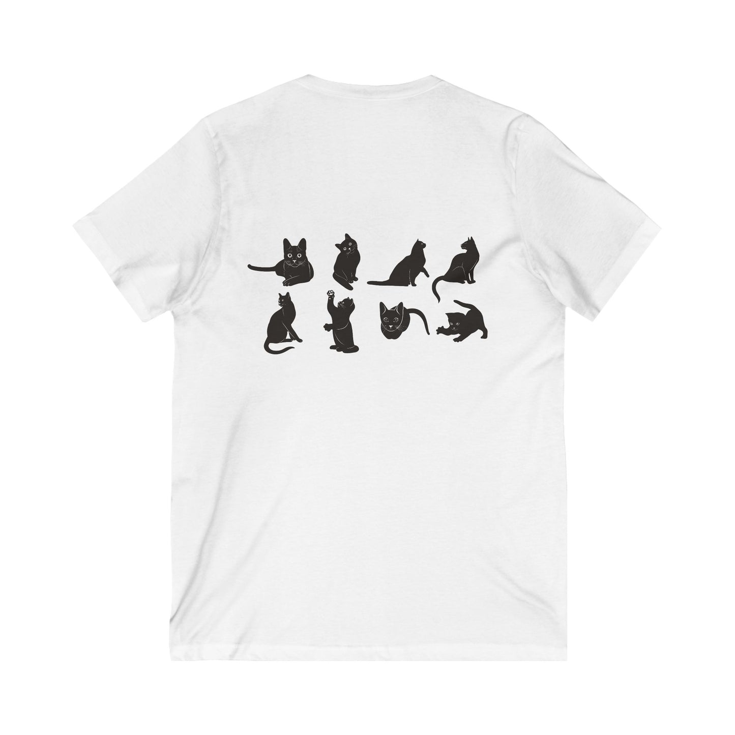 Cats Unisex Short Sleeve V-Neck Tee