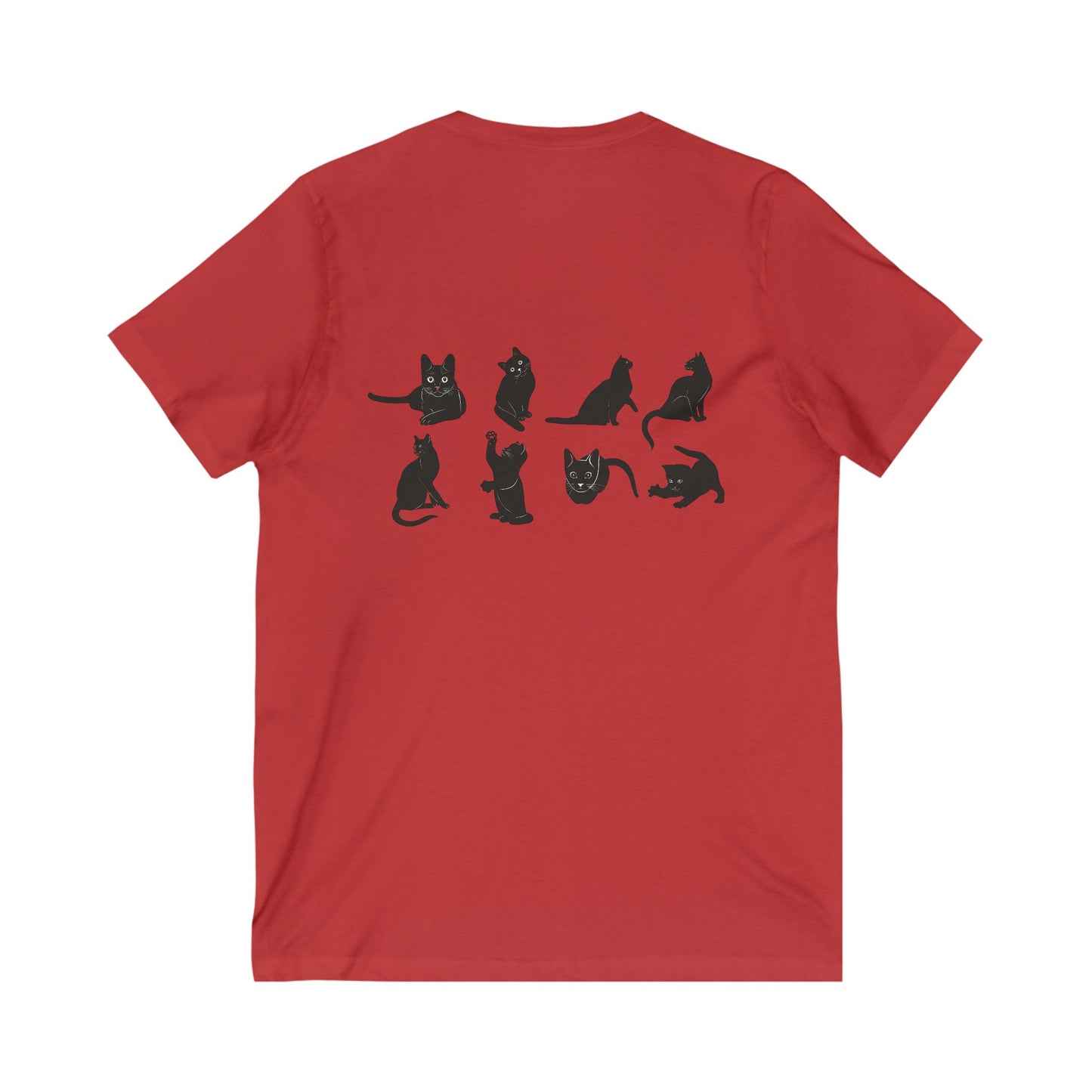 Cats Unisex Short Sleeve V-Neck Tee