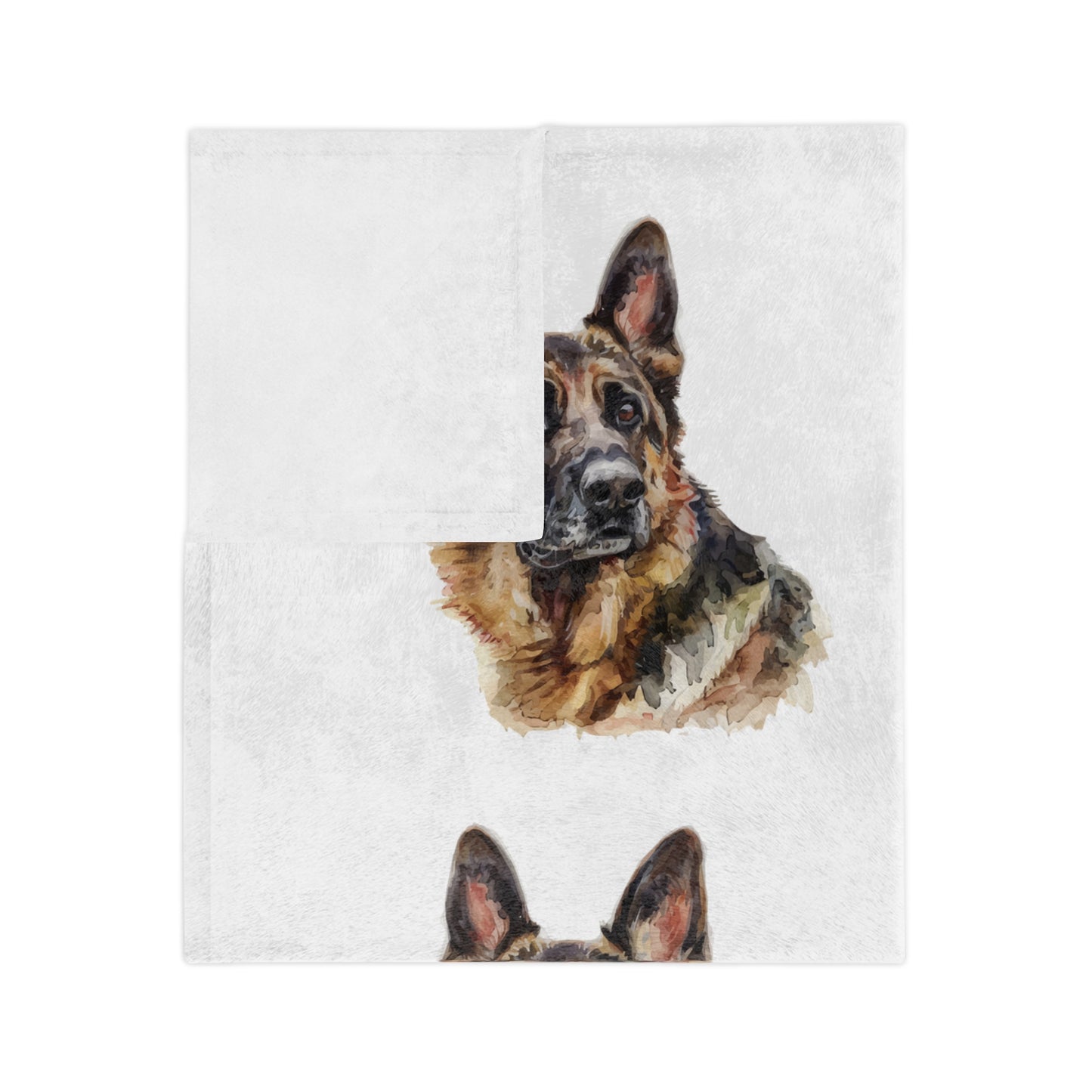 German Shepherd Head Velveteen Microfiber Blanket